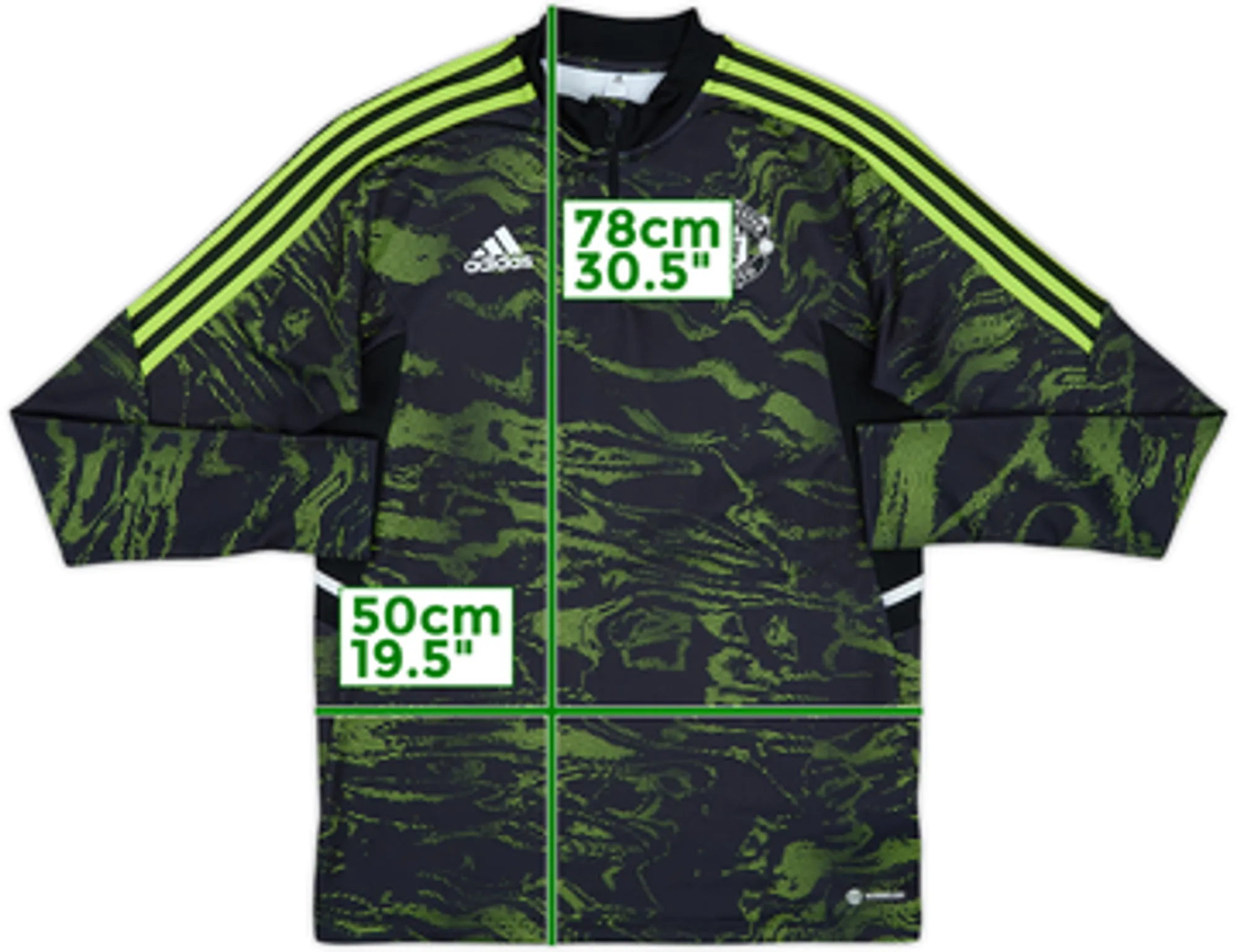 2022-23 Manchester United adidas 1/4 Zip Drill Top - 10/10 - (M)