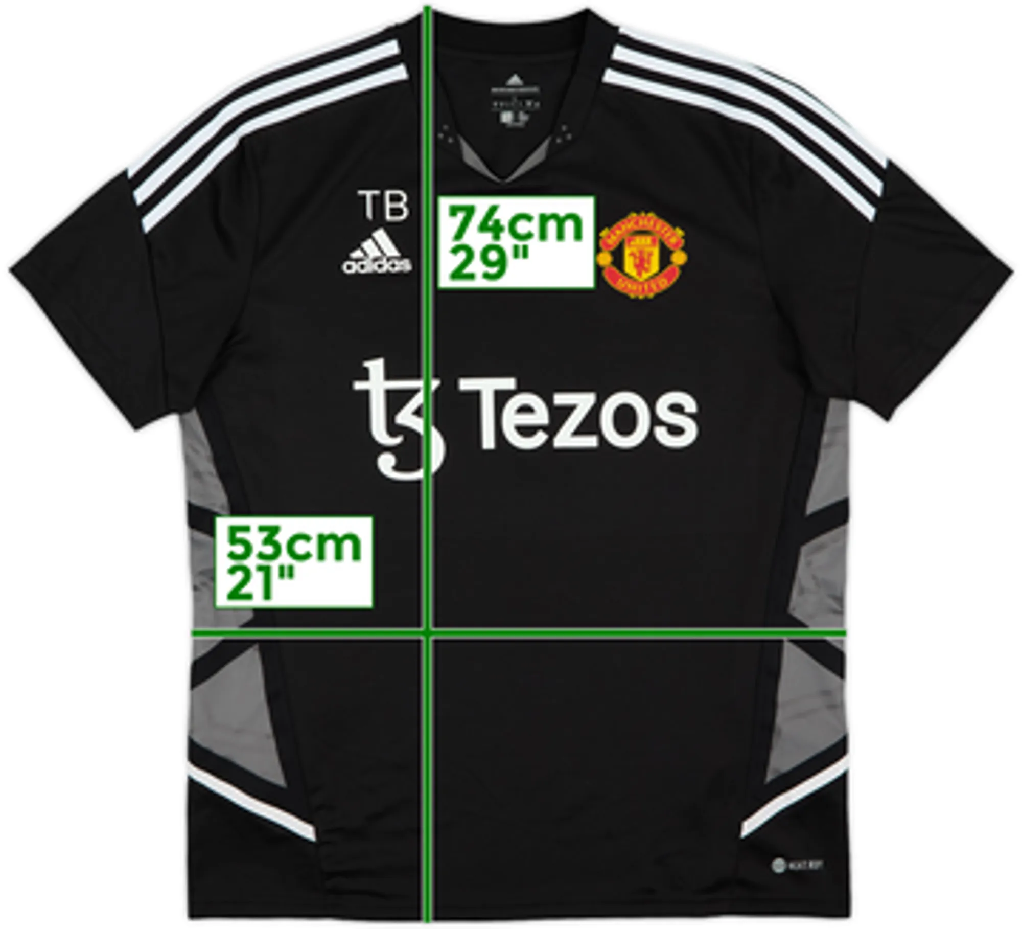 2022-23 Manchester United adidas Staff Issue Training Shirt TB - 8/10 - (L)
