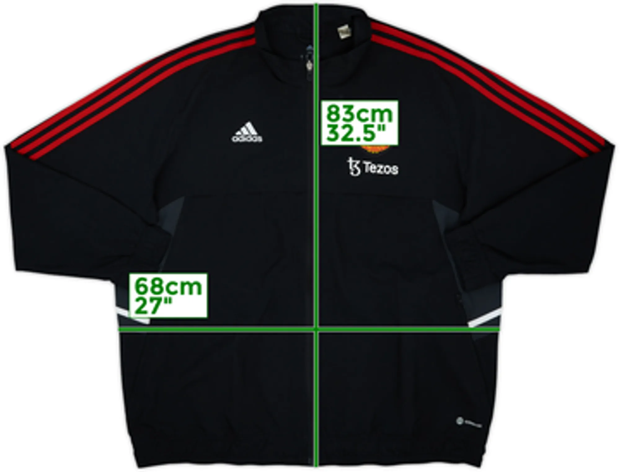 2022-23 Manchester United adidas Track Jacket - 10/10 - (XXL)