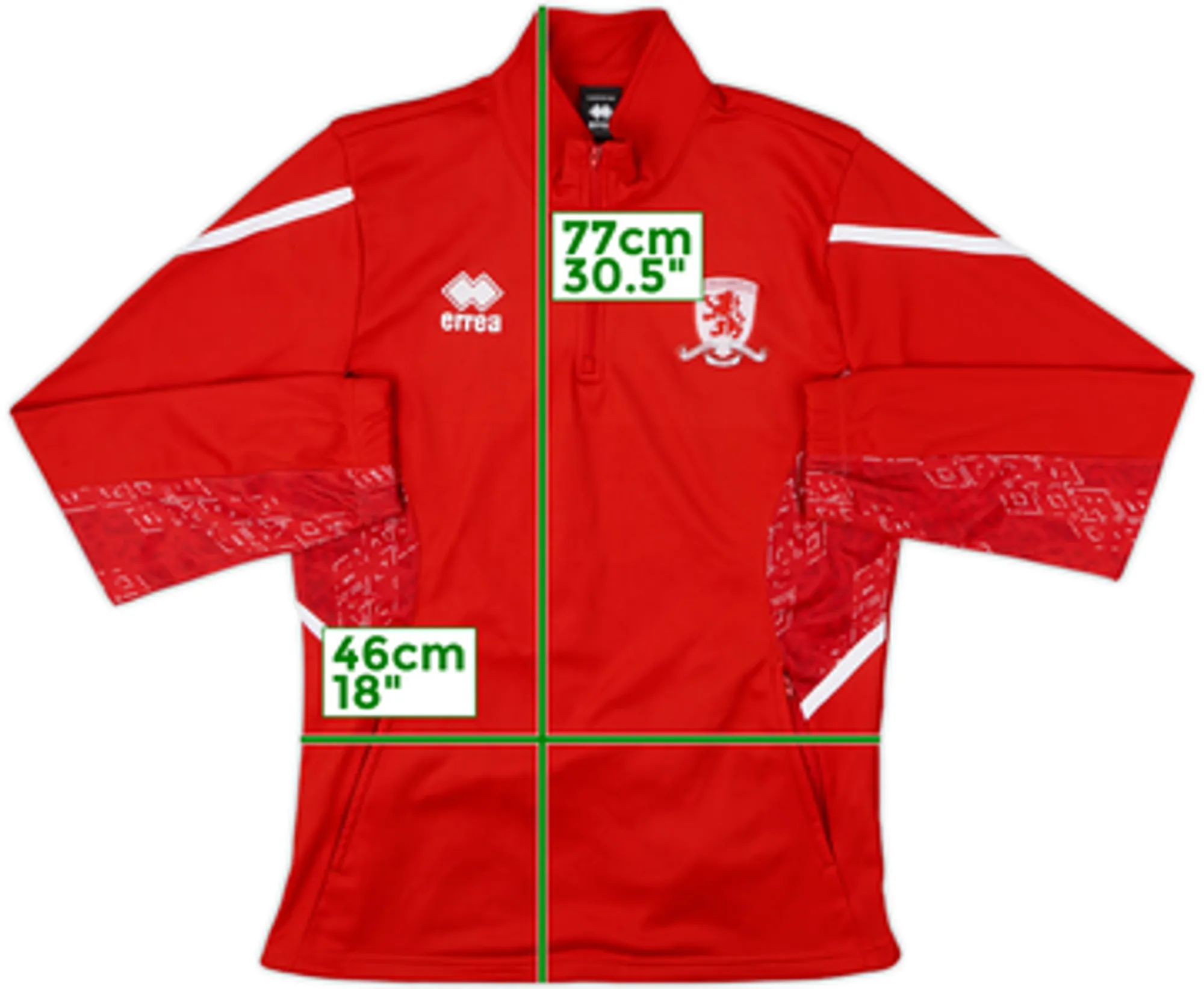 2022-23 Middlesbrough Errea 1/4 Zip Track Jacket - 9/10 - (S)