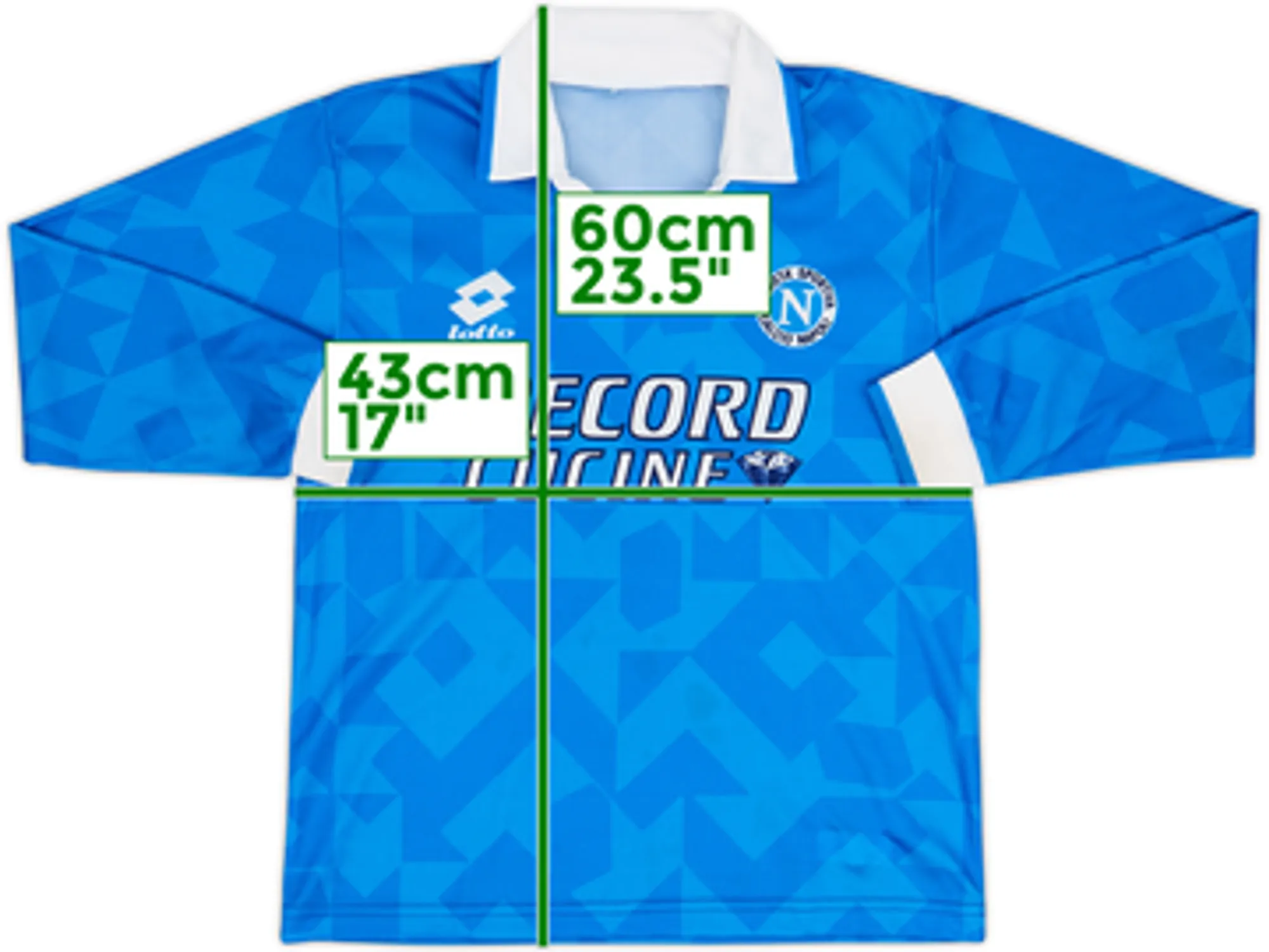 1994-96 Napoli Home L/S Shirt - 8/10 - (L)