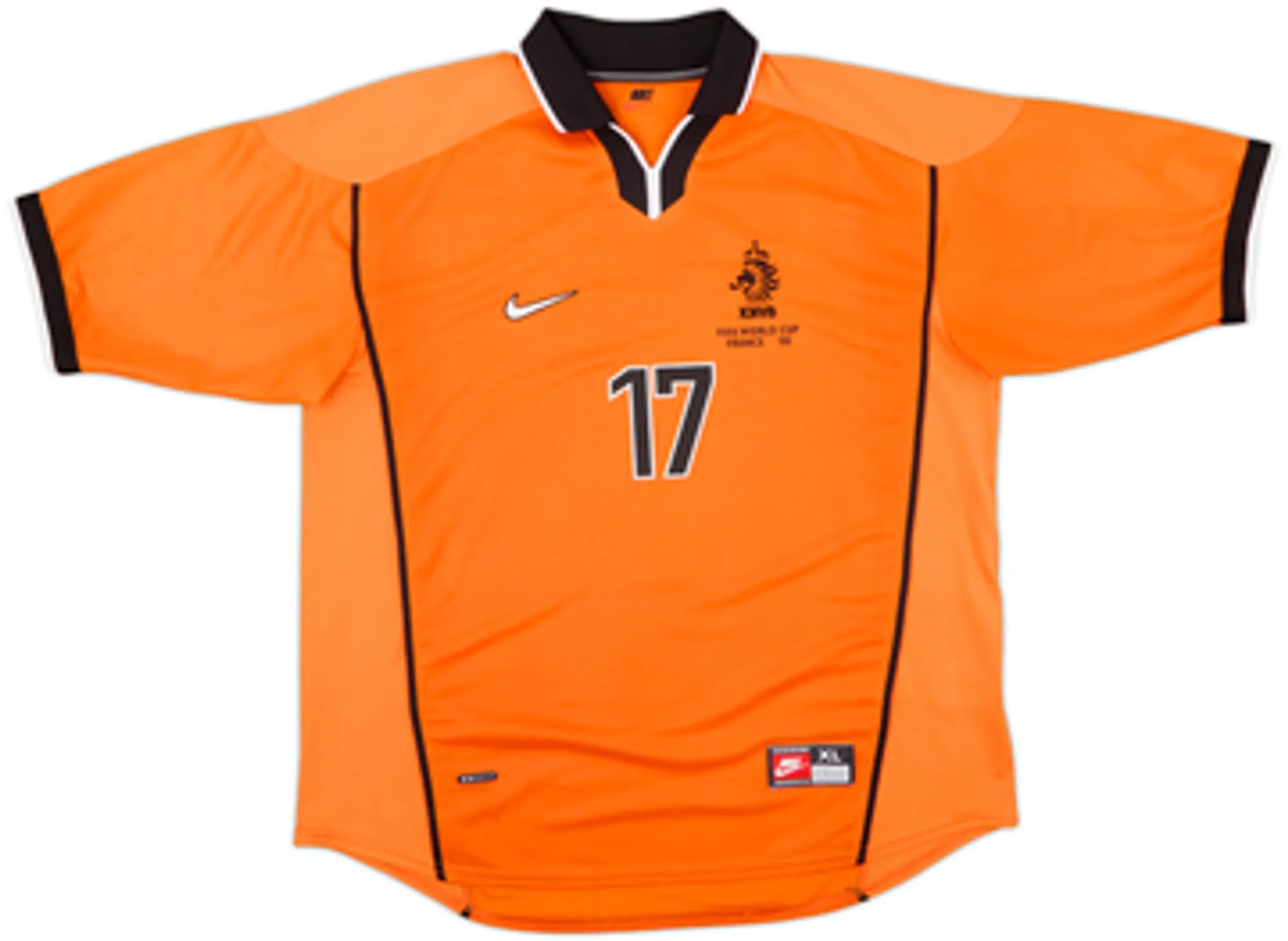 1998-00 Netherlands Home Shirt v.Hooijdonk #17 - 8/10 - (XL)
