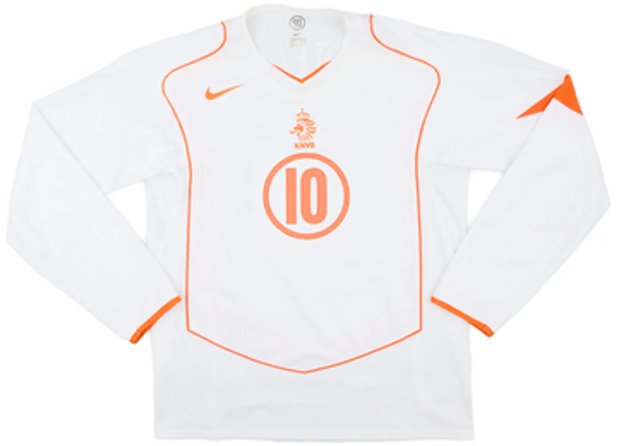 2004-06 Netherlands Player Issue Away L/S Shirt V.Nistelrooy #10 - 6/10 - (XL)
