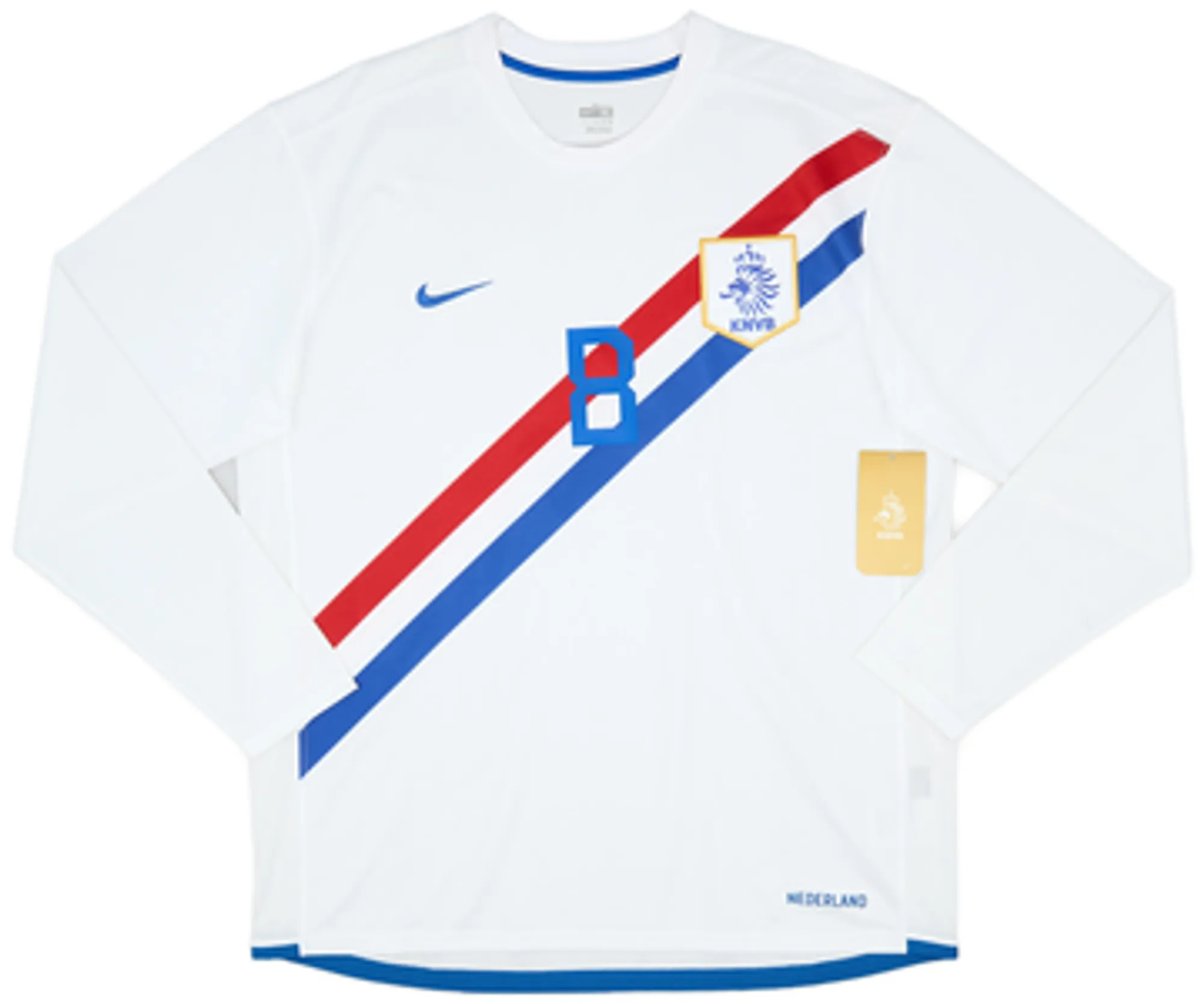 2006-08 Netherlands Away L/S Shirt Cocu #8 (XL)