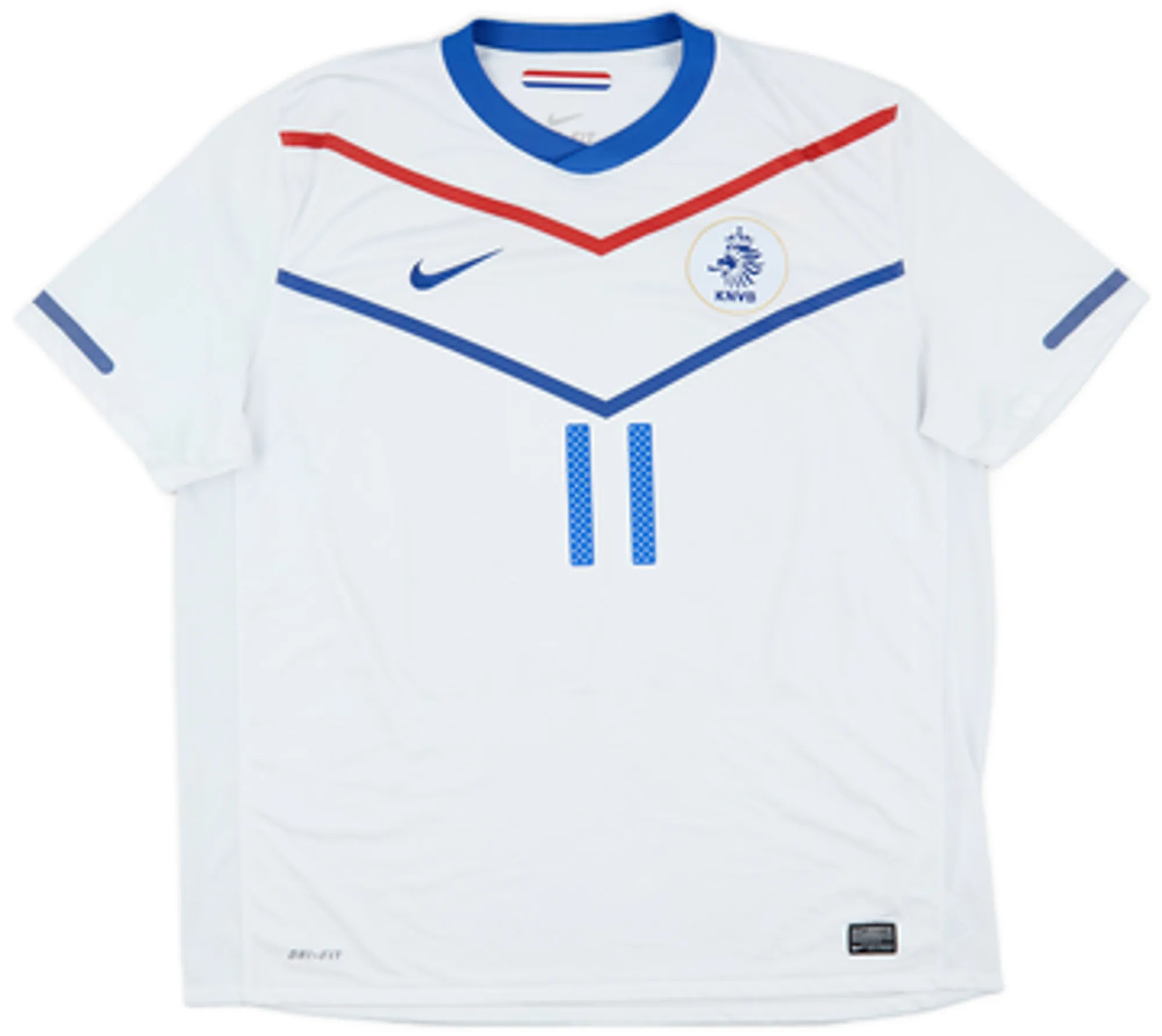 2010-11 Netherlands Away Shirt Robben #11 - 9/10 - (M)