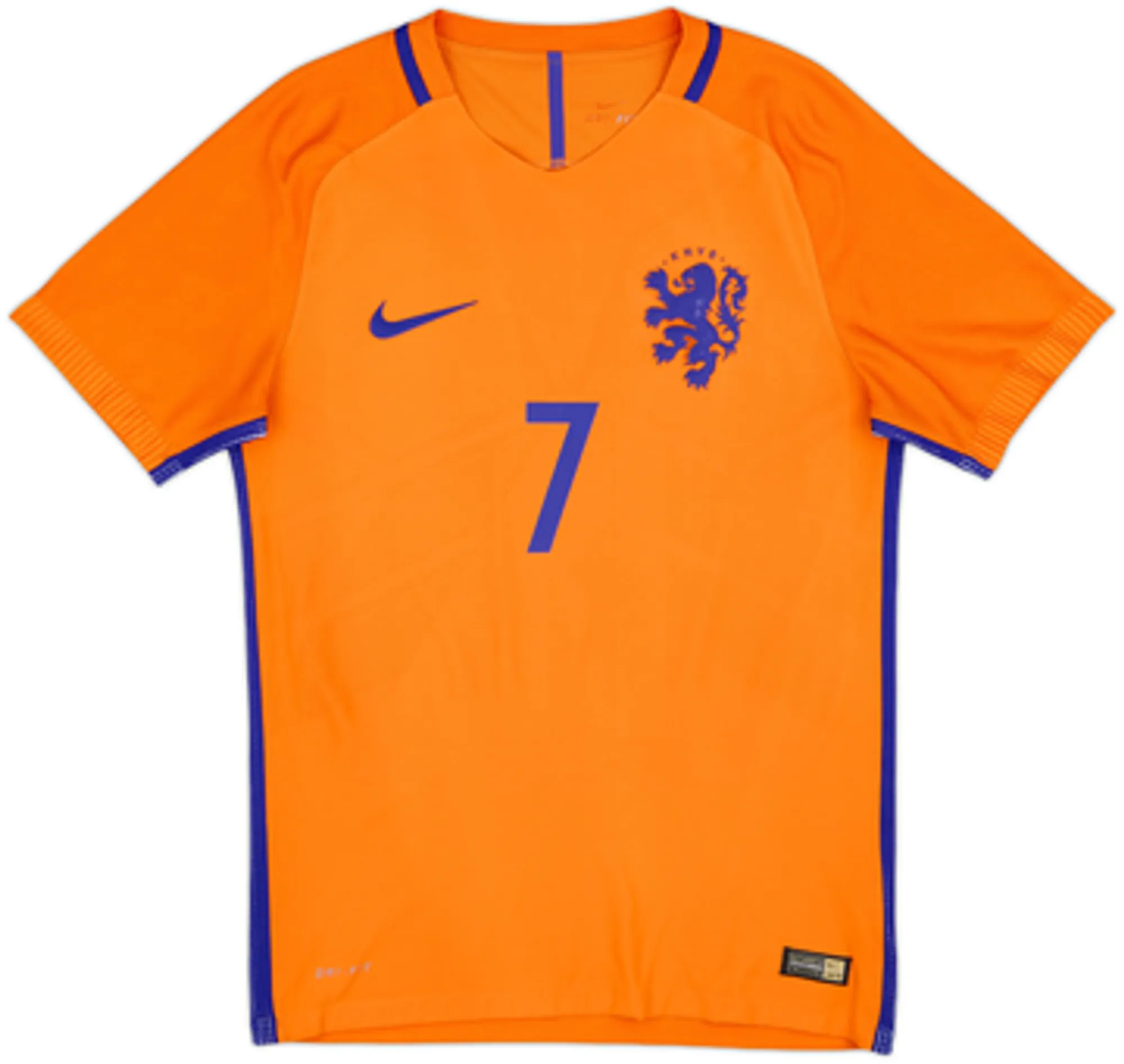 2016-17 Netherlands Authentic Home Shirt Memphis #7 - 6/10 - (S)