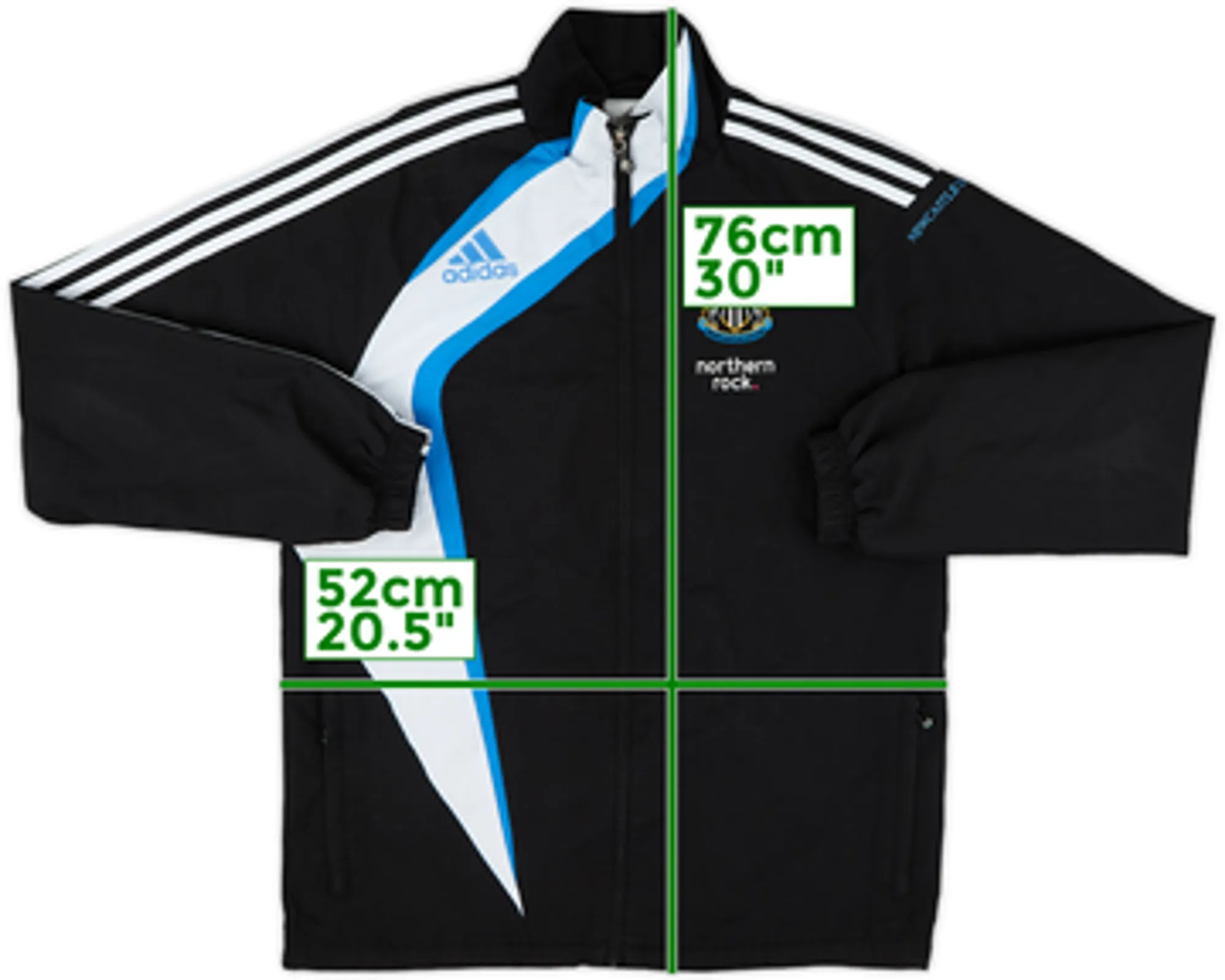 2009-10 Newcastle United adidas Track Jacket - 8/10 - (XL.Boys)