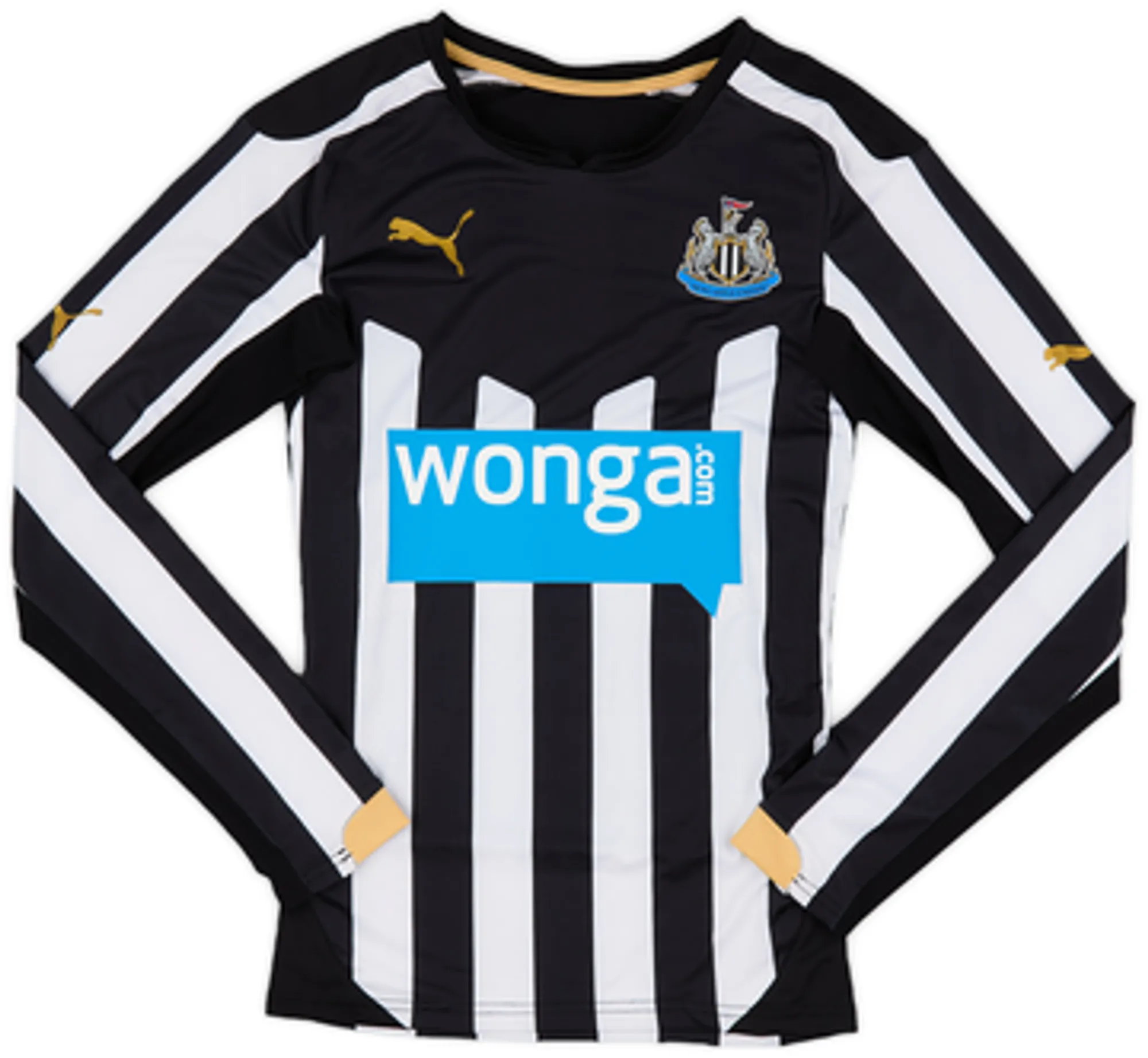 2015-16 Newcastle Player Issue ACTV Fit Home L/S Shirt - 9/10 - (L)