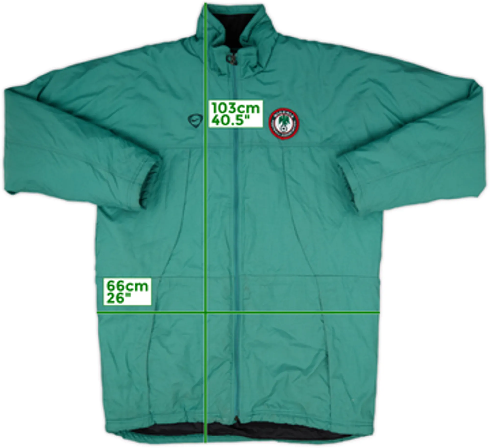 2000-01 Nigeria Nike Padded Bench Coat - 8/10 - (L)