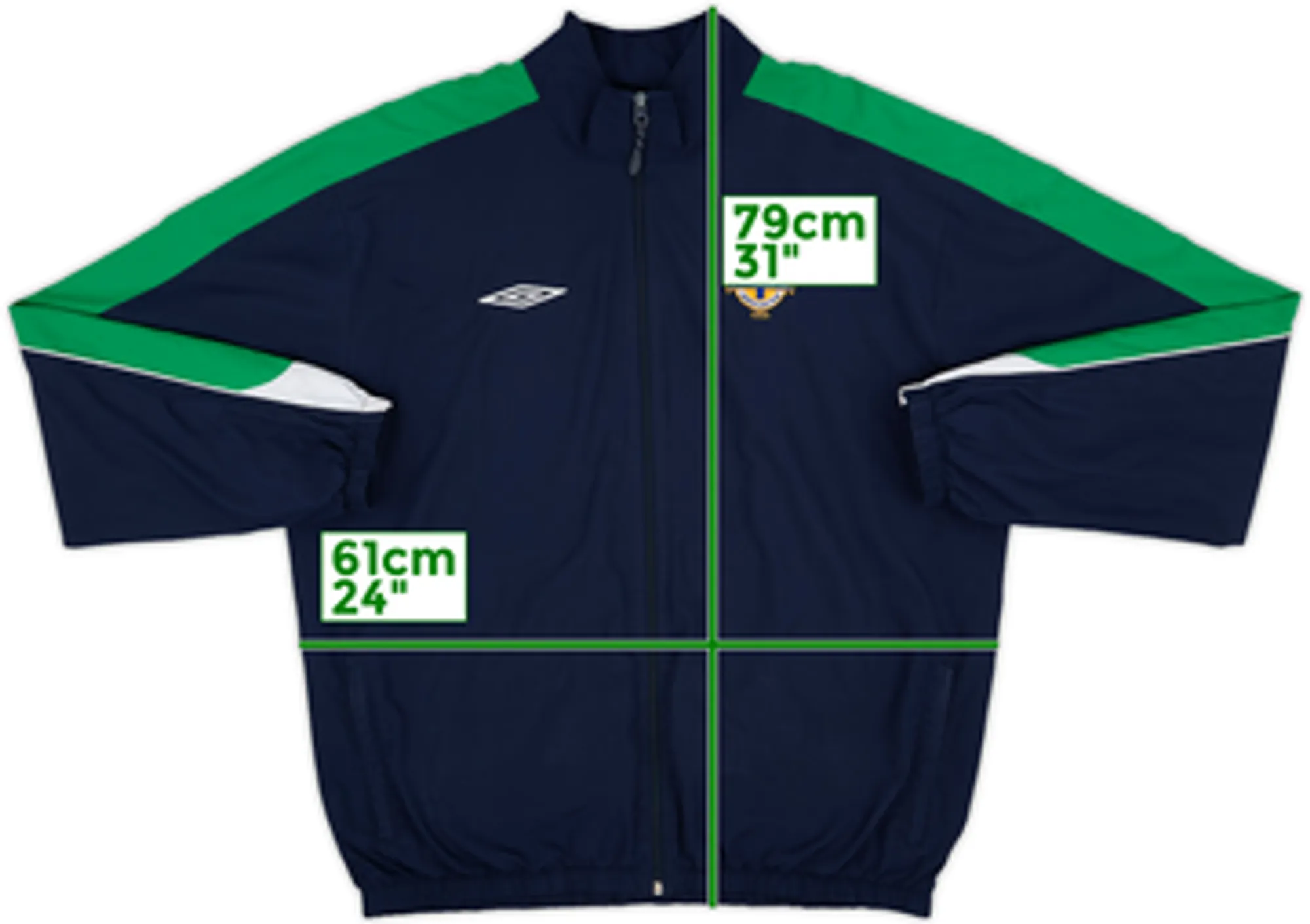 2007-09 Northern Ireland Umbro Track Jacket - 8/10 - (S)