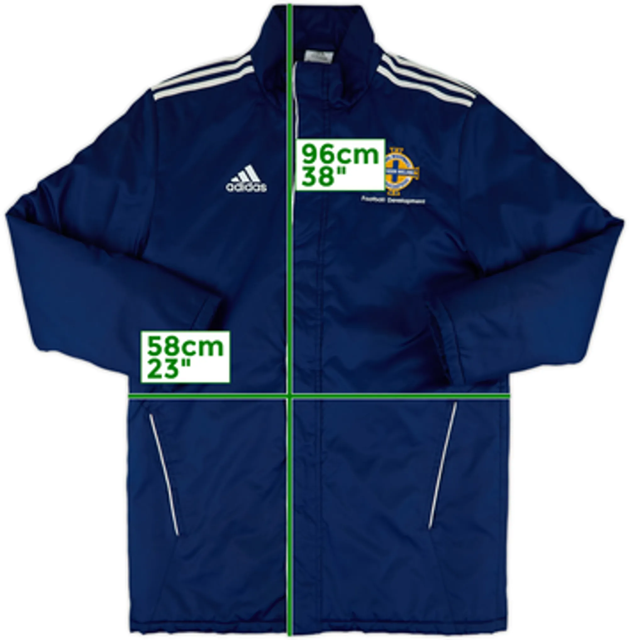 2014-15 Northern Ireland Football Development adidas Padded Bench Coat - 9/10 - (S)