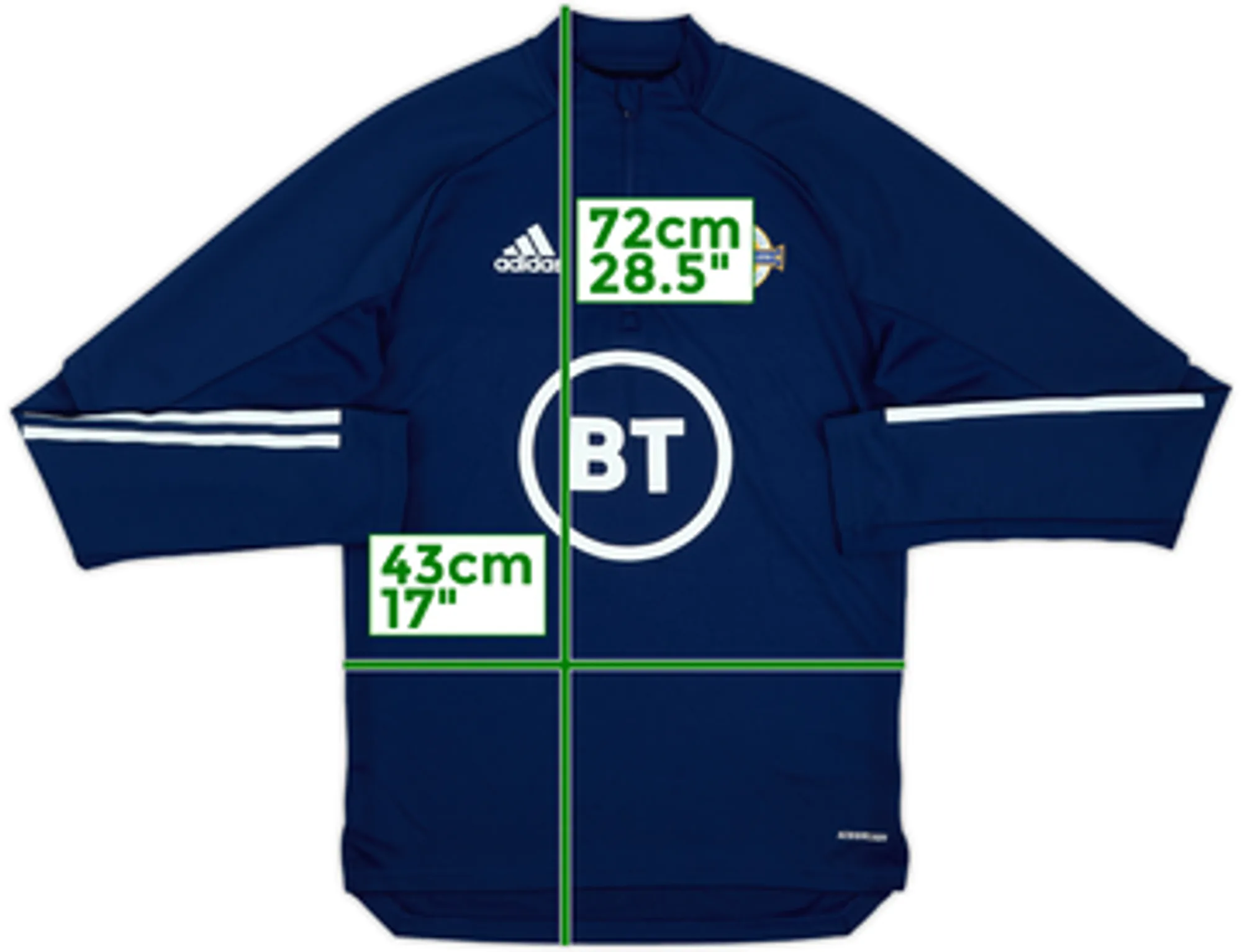 2019-20 Northern Ireland adidas 1/4 Zip Drill Top - 10/10 - (M)