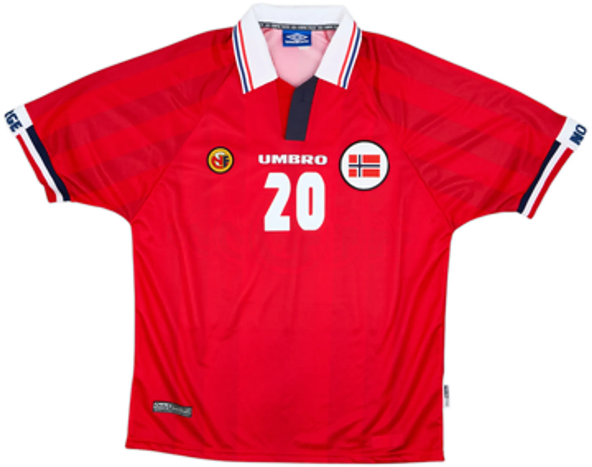 1998-00 Norway Home Shirt Solskjaer #20 - 8/10 - (M)