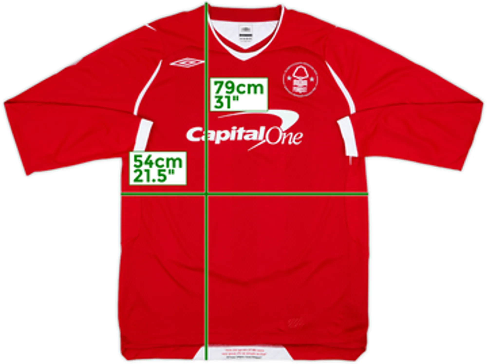2008-09 Nottingham Forest Home L/S Shirt - 6/10 - (L)