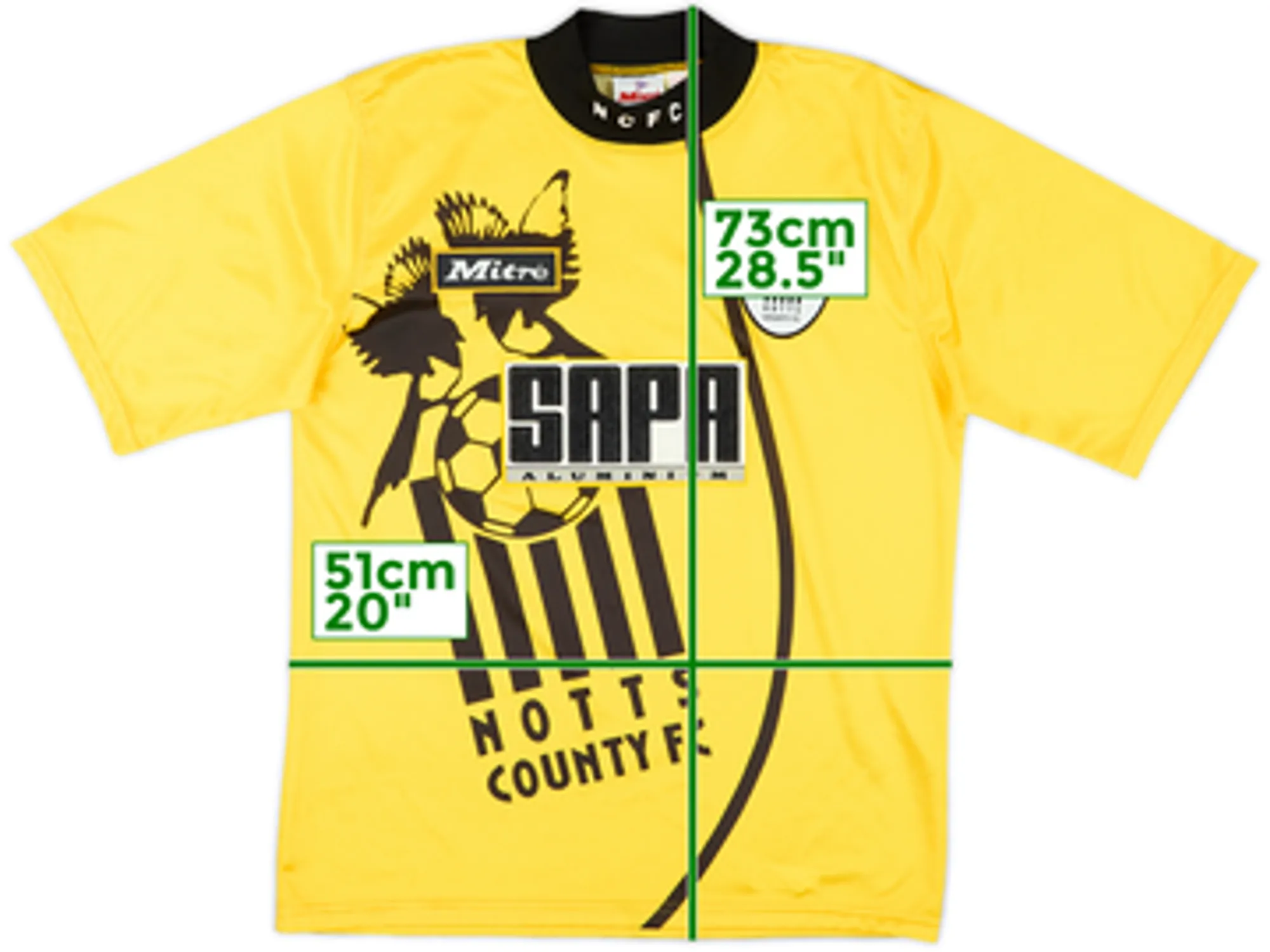 1995-97 Notts County Away Shirt - 9/10 - (M)