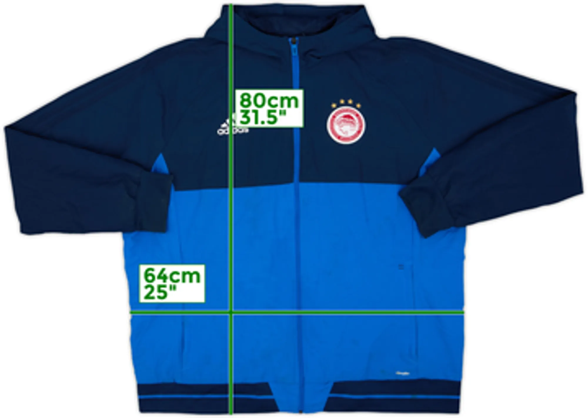 2017-18 Olympiakos adidas Hooded Track Jacket - 6/10 - (XXL)