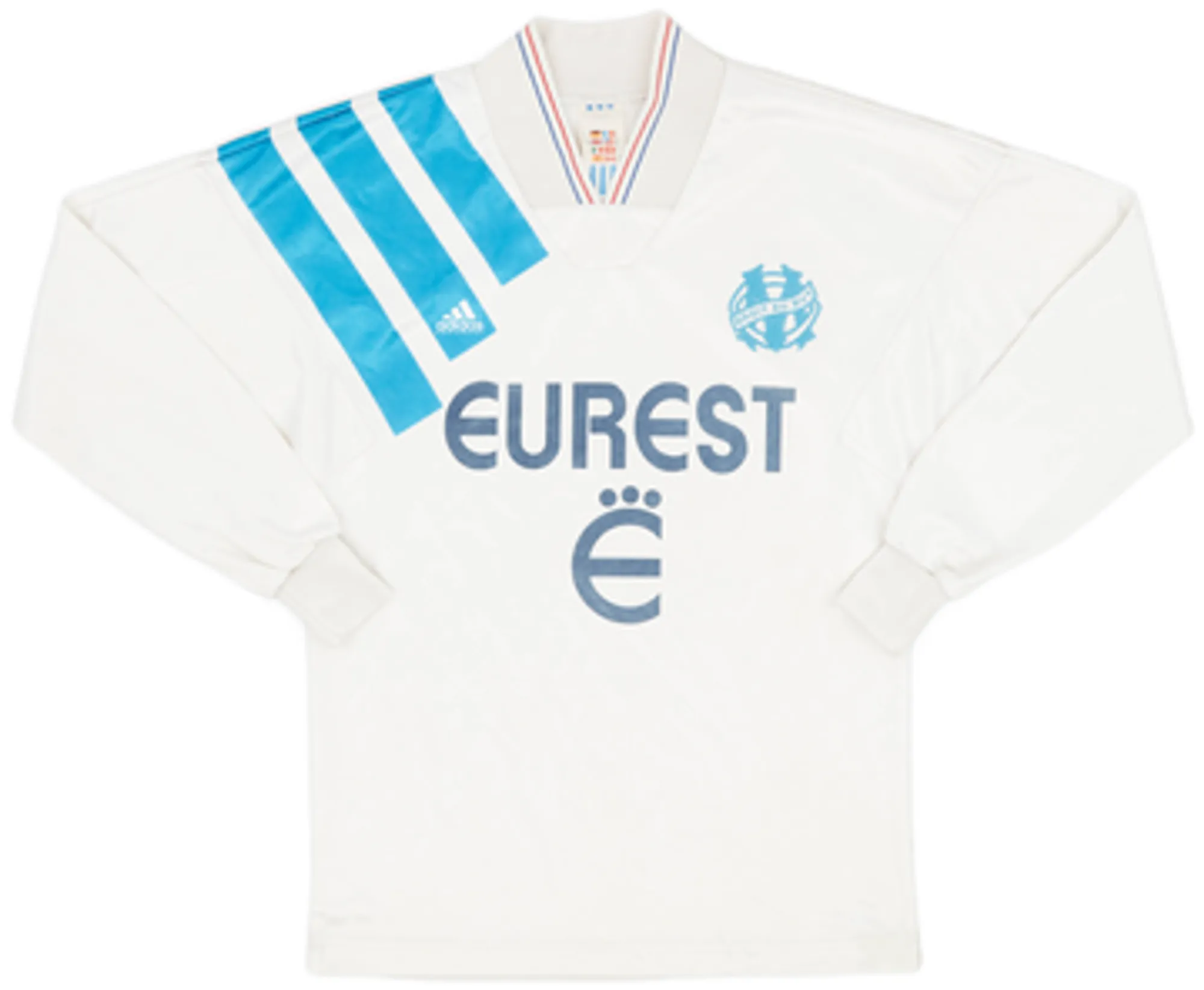1993-94 Olympique Marseille Home L/S Shirt - 9/10 - (S)