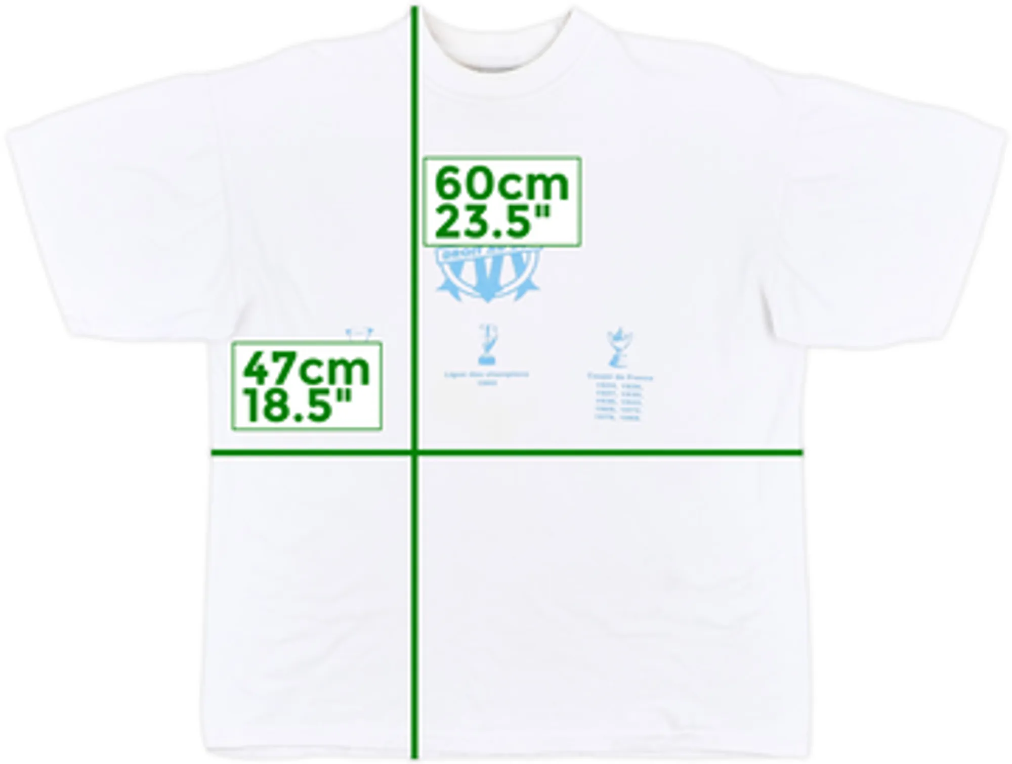 1993-94 Olympique Marseille adidas Cotton Tee - 7/10 - (S)