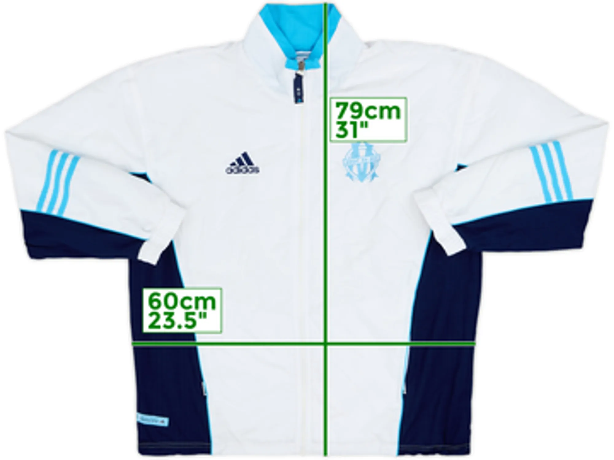 2000-02 Olympique Marseille adidas Track Jacket - 8/10 - (M)