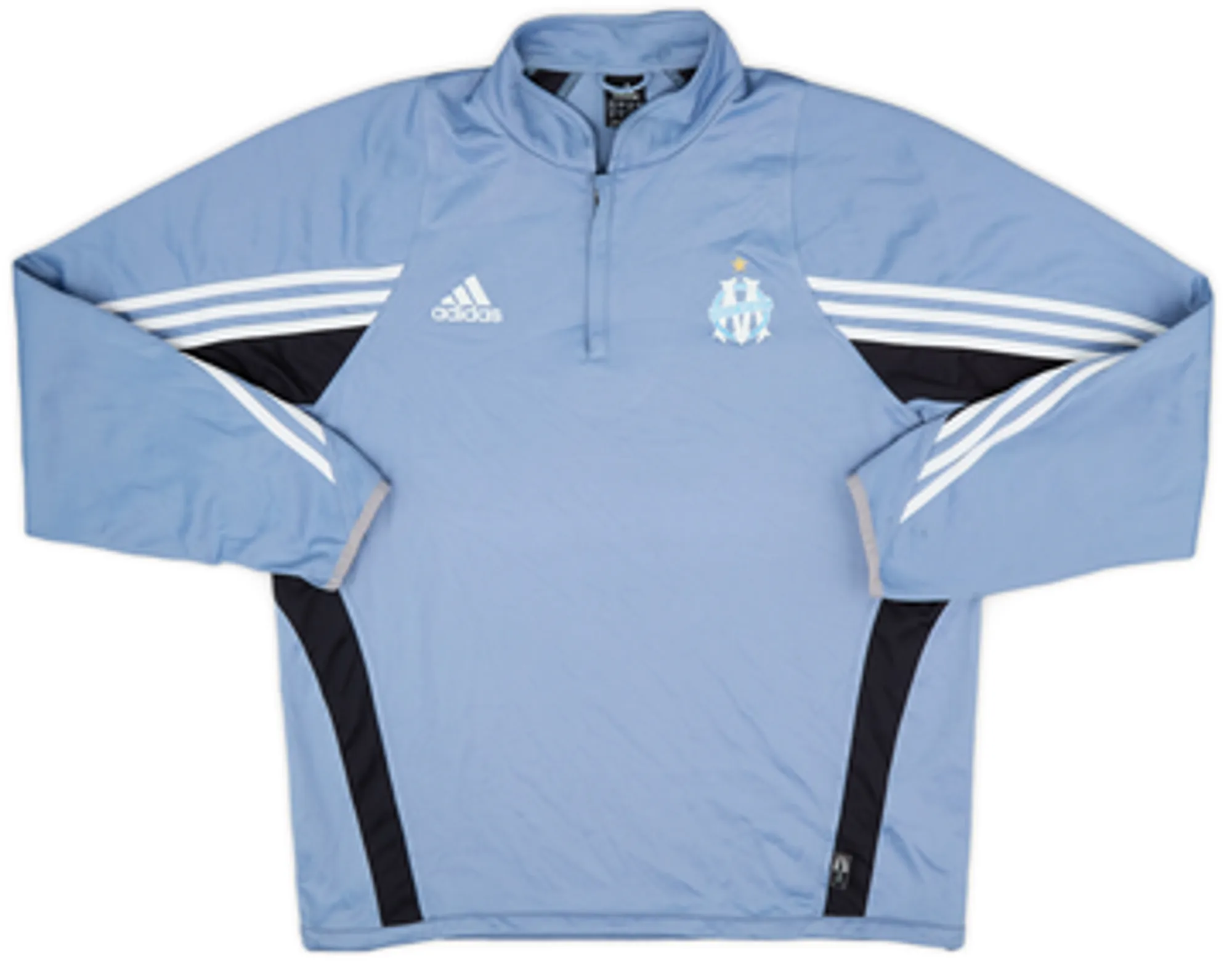 2003-04 Olympique Marseille adidas 1/4 Zip Drill Top - 9/10 - (XL)