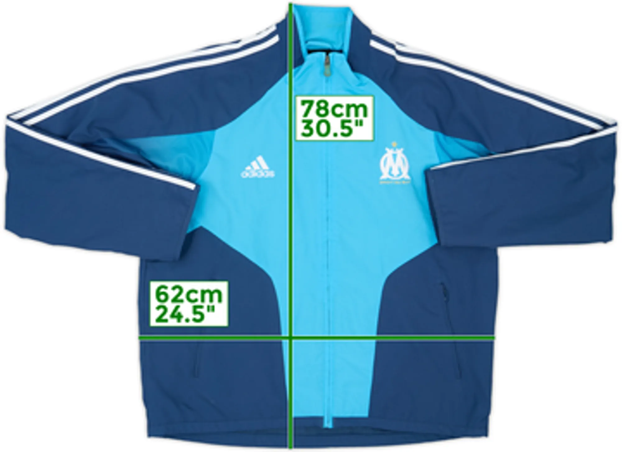 2004-05 Olympique Marseille adidas Track Jacket - 9/10 - (M/L)