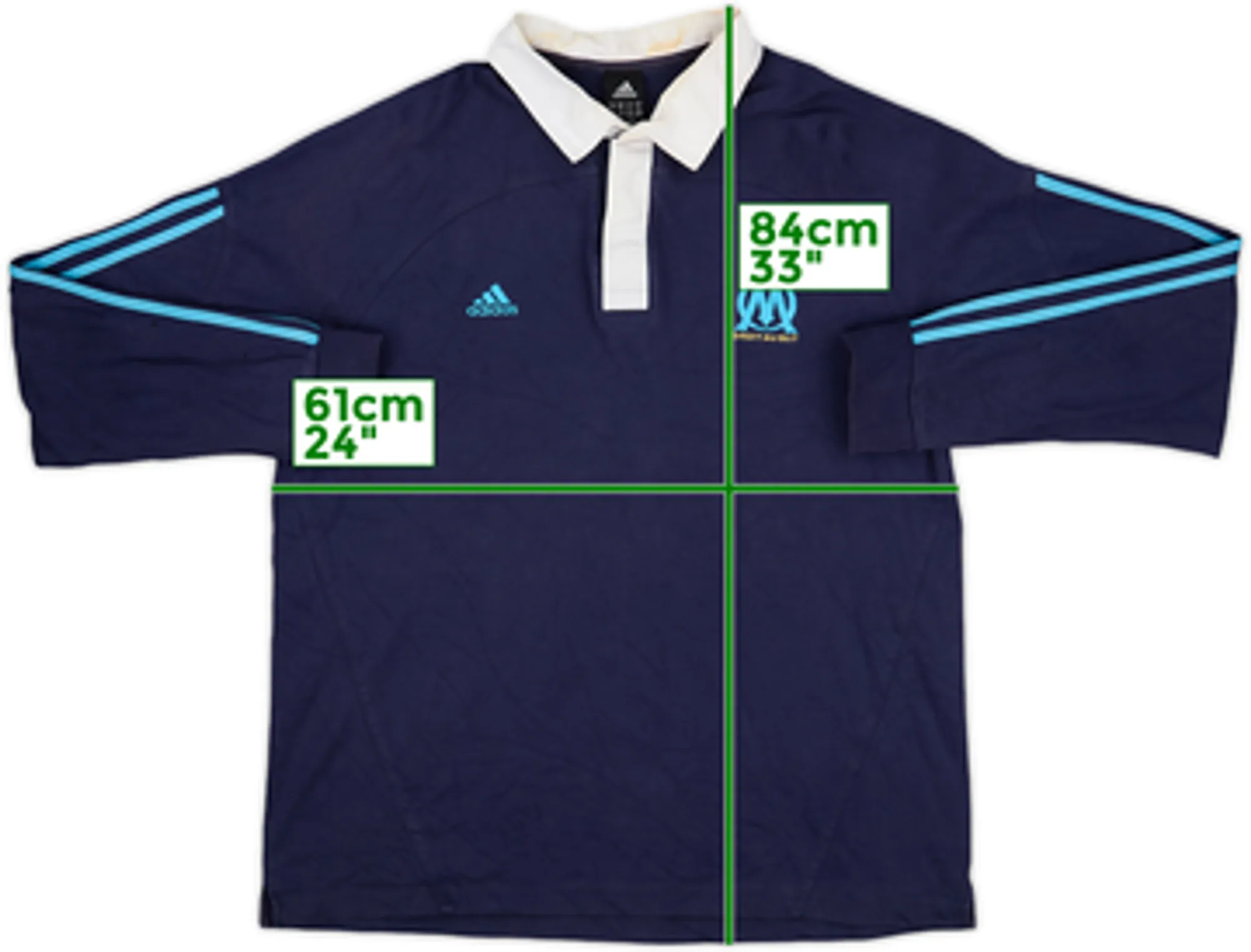 2007-08 Marseille adidas Polo L/S Shirt - 6/10 - (XL)