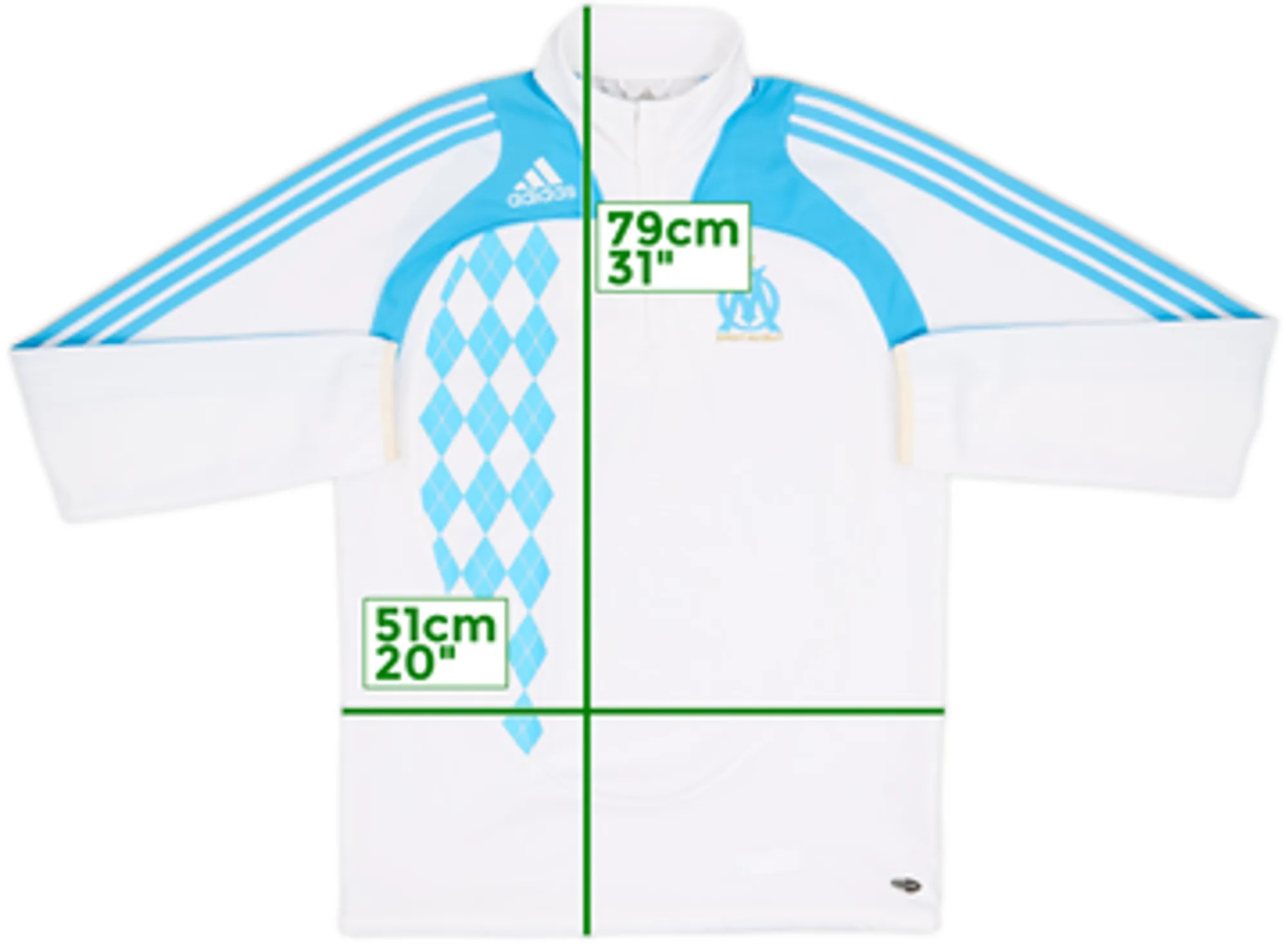 2008-09 Olympique Marseille adidas Track Jacket - 7/10 - (L)