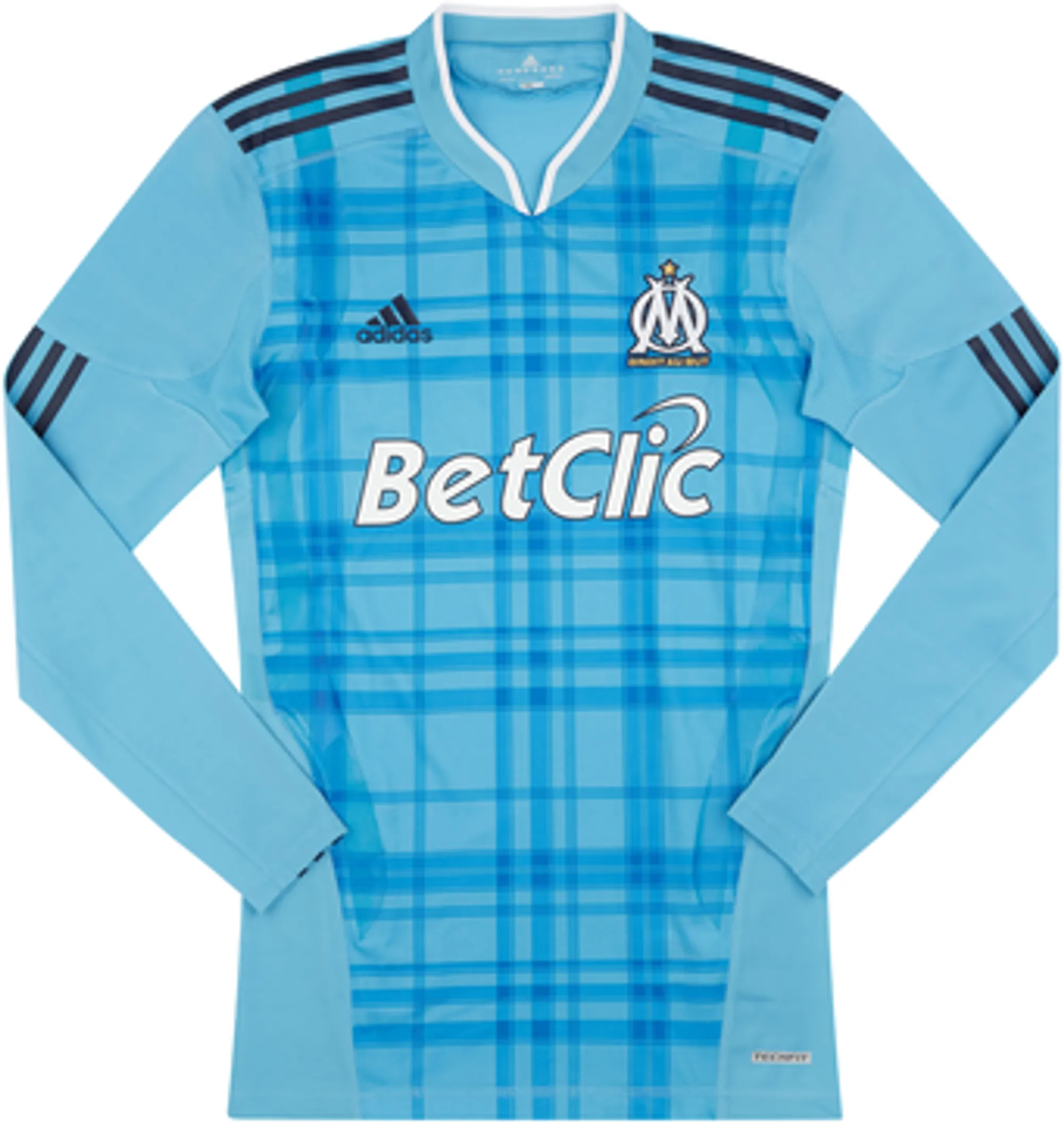 2010-11 Olympique Marseille Player Issue TechFit Away L/S Shirt - 9/10 - (L)
