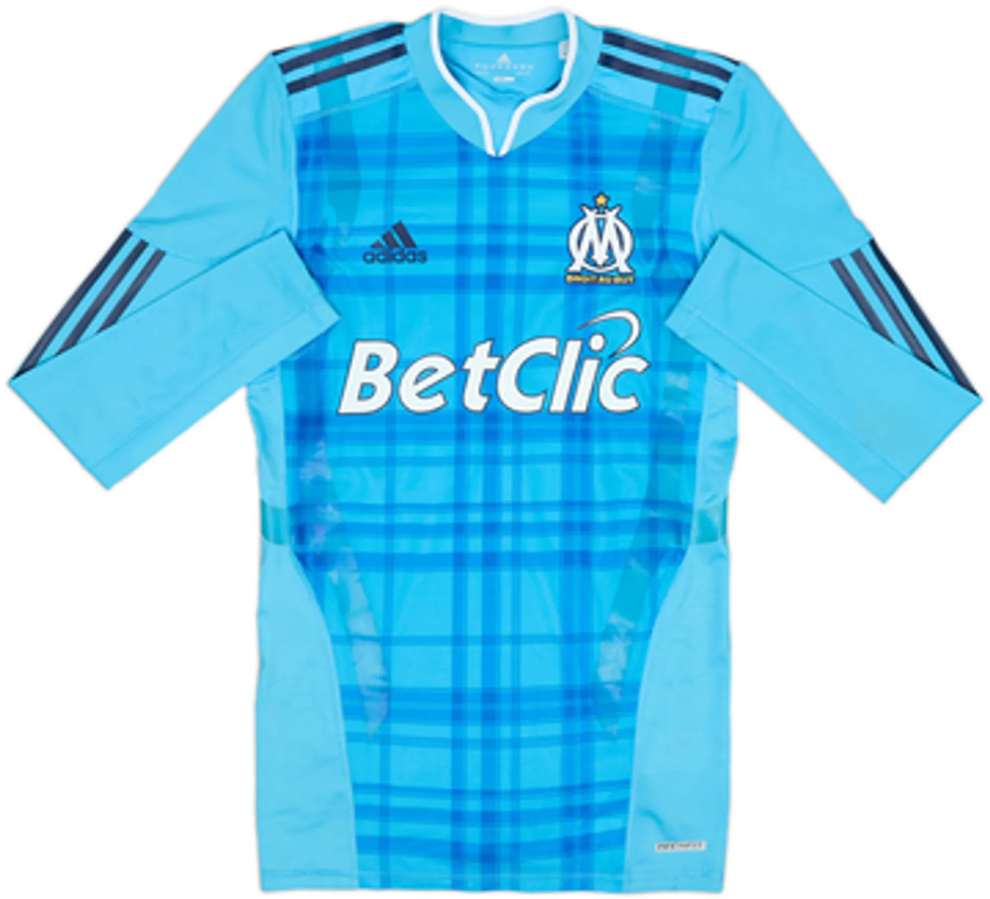 2010-11 Olympique Marseille Player Issue TechFit Away L/S Shirt Gignac #10 - 9/10 - (S)