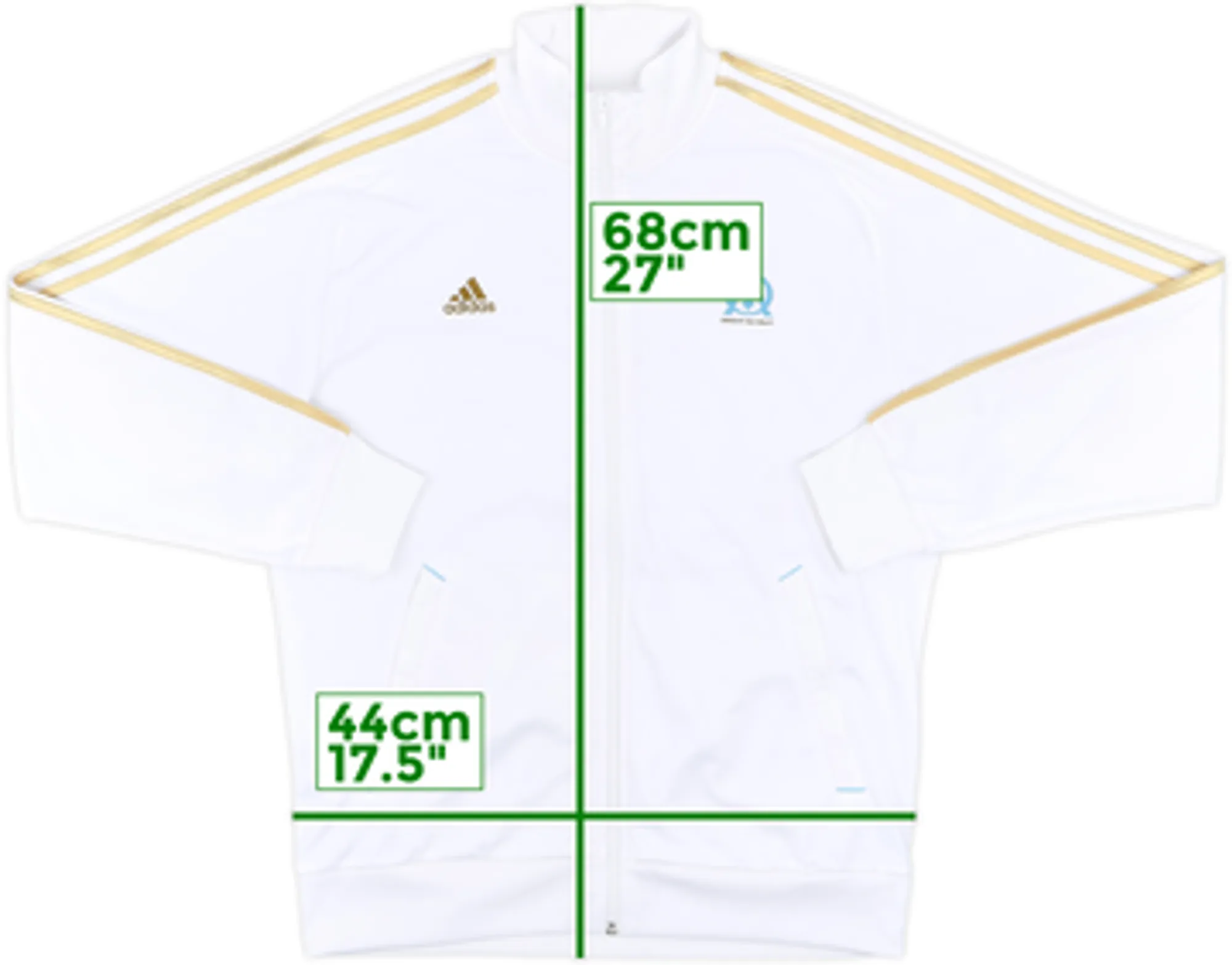 2011-12 Olympique Marseille adidas Track Jacket - 9/10 - (M)