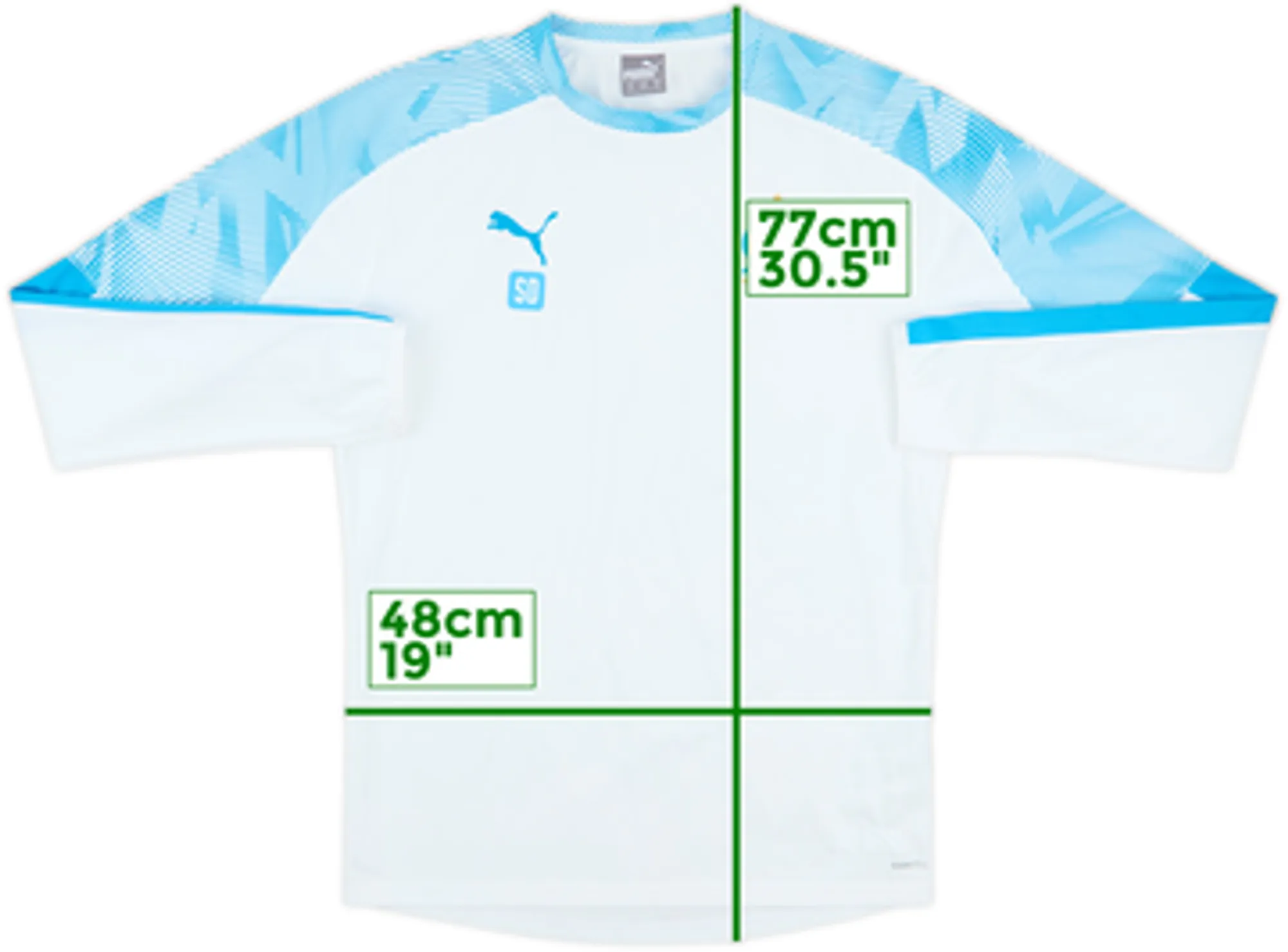 2018-19 Olympique Marseille Staff Issue Puma Drill Top SD - 8/10 - (M)