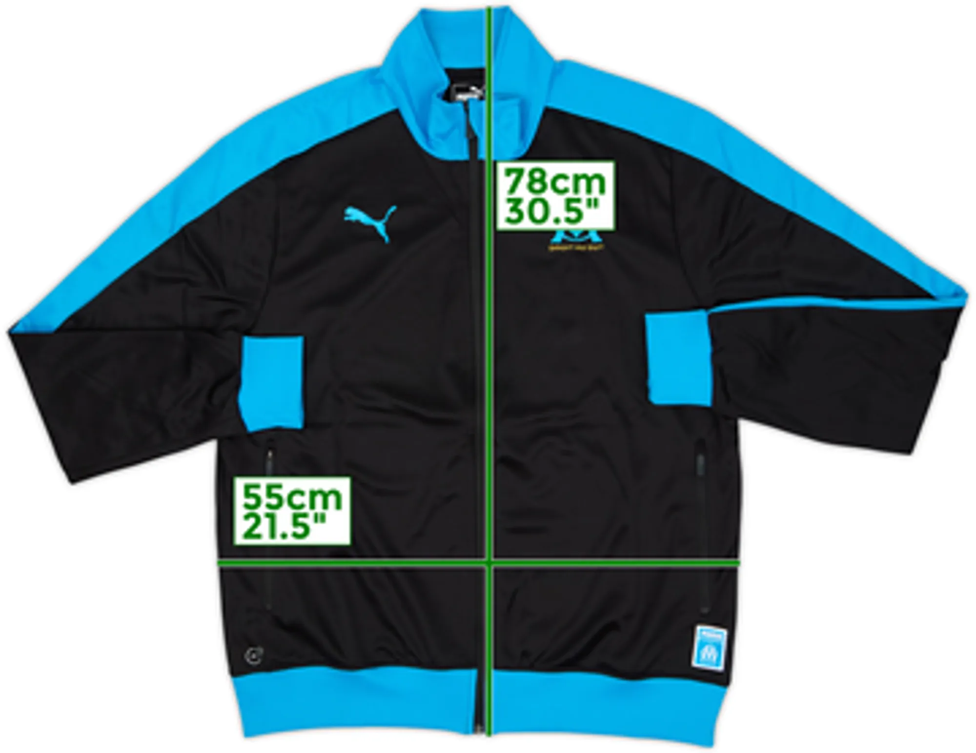 2018-19 Olympique Marseille Puma Track Jacket - 10/10 - (S)