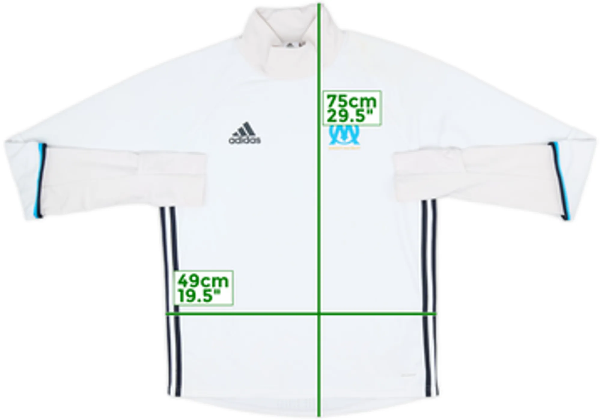 2016-17 Olympique Marseille adidas Drill Top - 6/10 - (M)