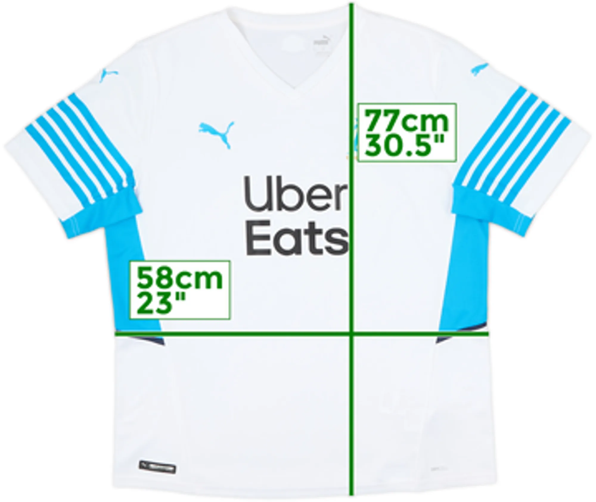 2021-22 Olympic Olympique Marseille Home Shirt - 7/10 - (S)