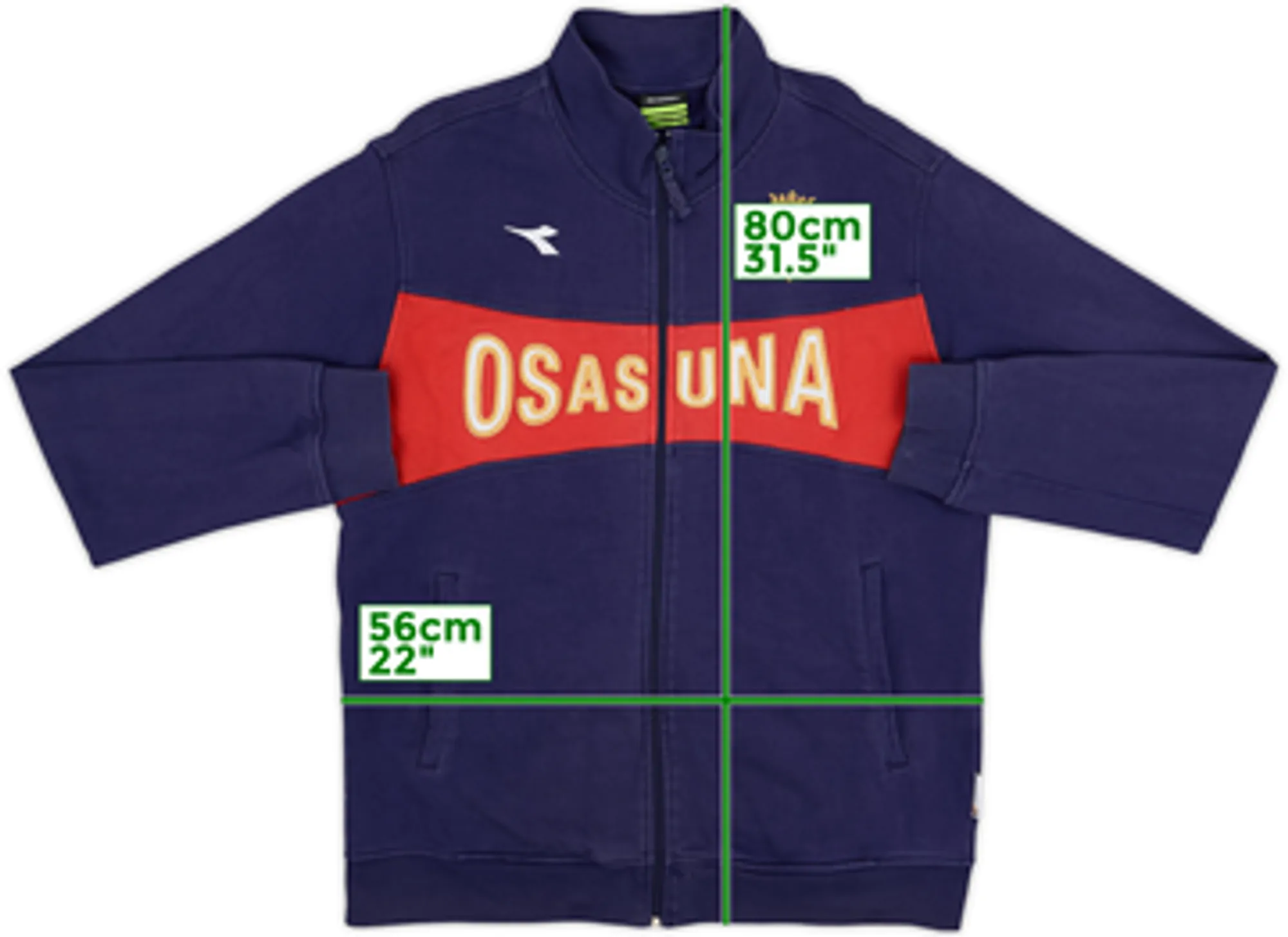 2008-09 Osasuna Diadora Track Jacket - 8/10 - (L)