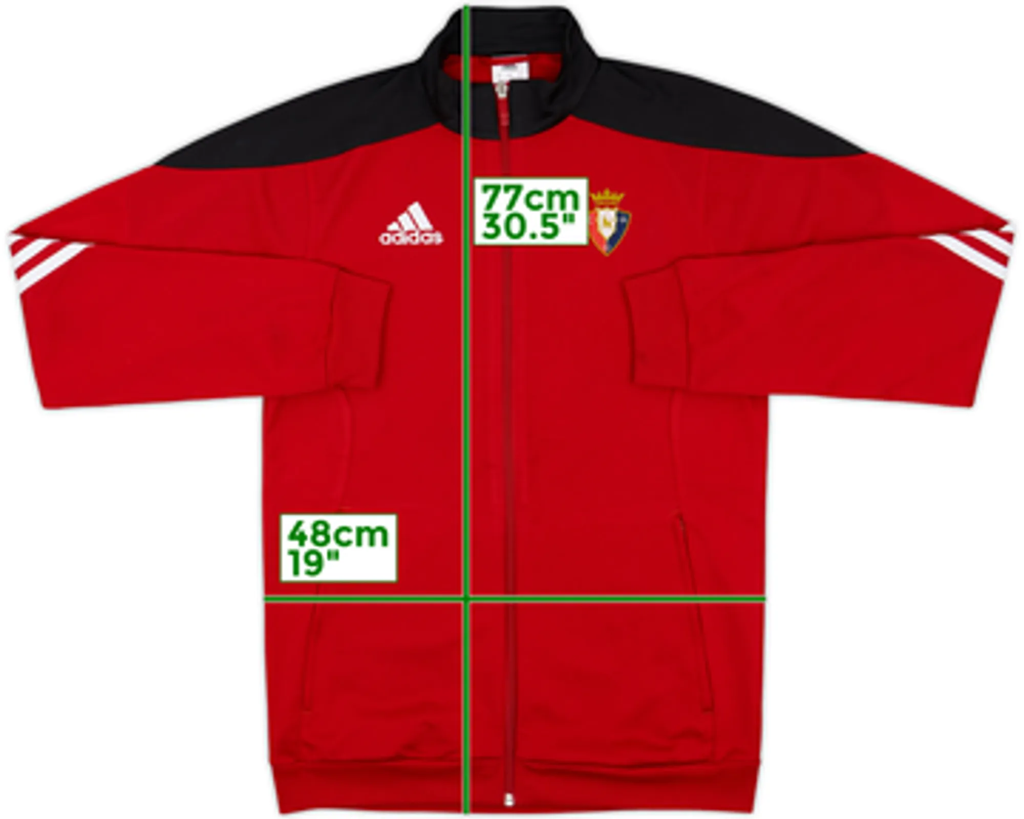 2013-14 Osasuna adidas Track Jacket - 8/10 - (S)