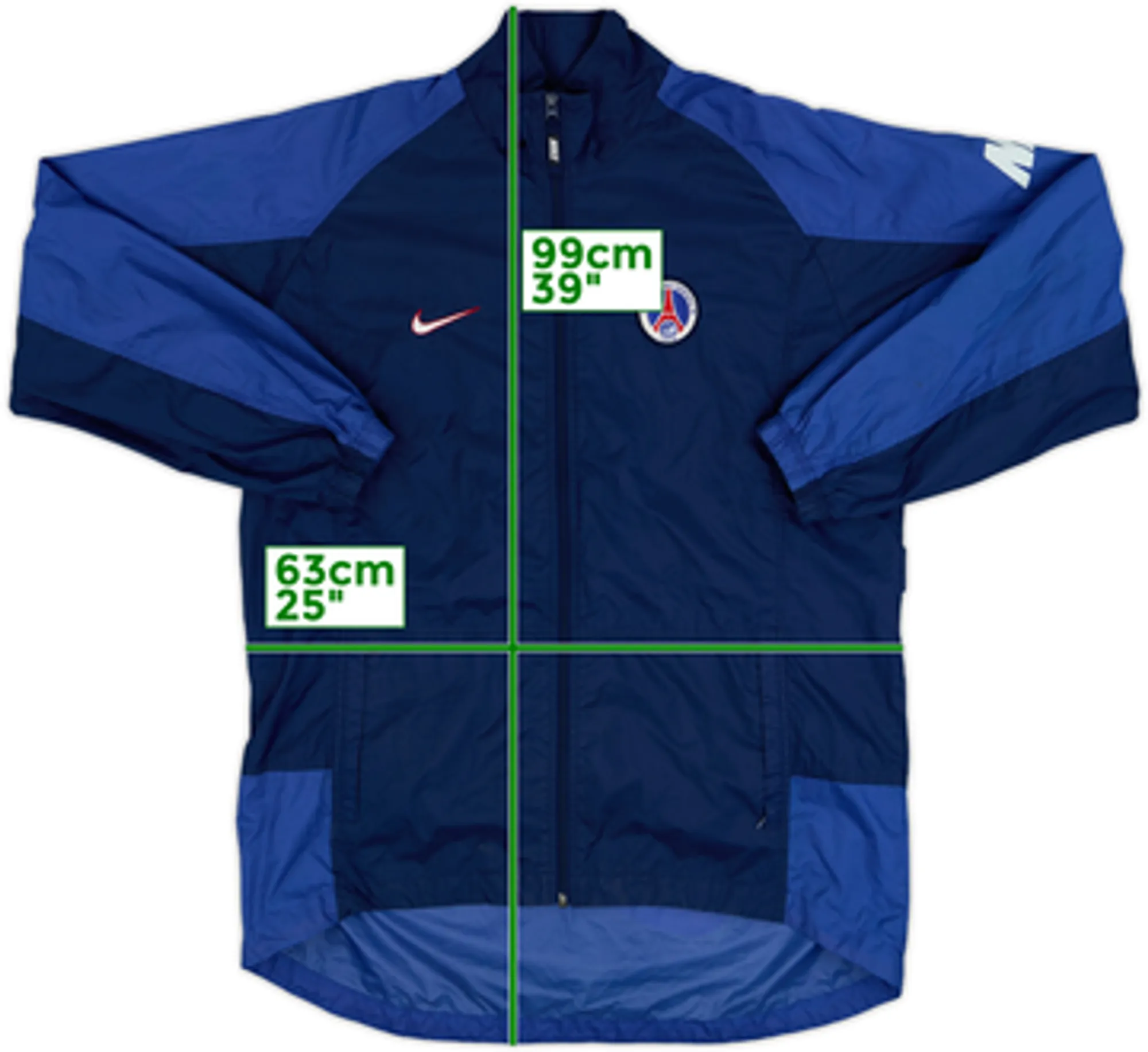 1998-99 Paris Saint-Germain Nike Rain Jacket - 8/10 - (L)