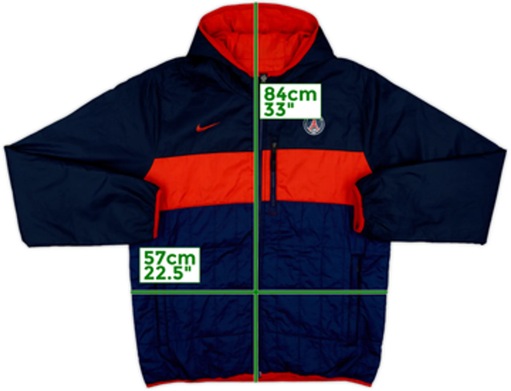 2012-13 Paris Saint-Germain Nike Reversible Padded Bench Coat - 5/10 - (L)