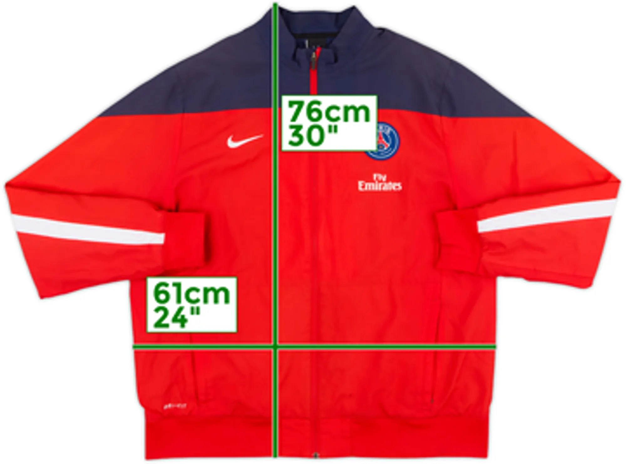 2014-15 Paris Saint-Germain Nike Track Jacket - 8/10 - (L)