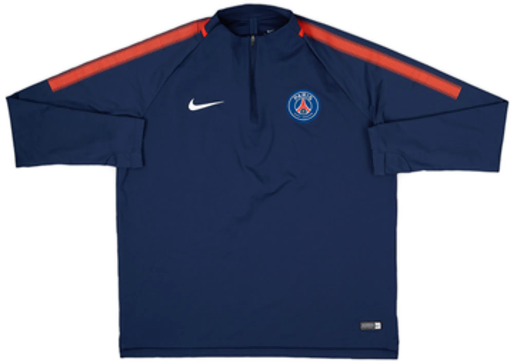 2017-18 Paris Saint-Germain Nike 1/4 Zip Drill Top - 8/10 - (L)