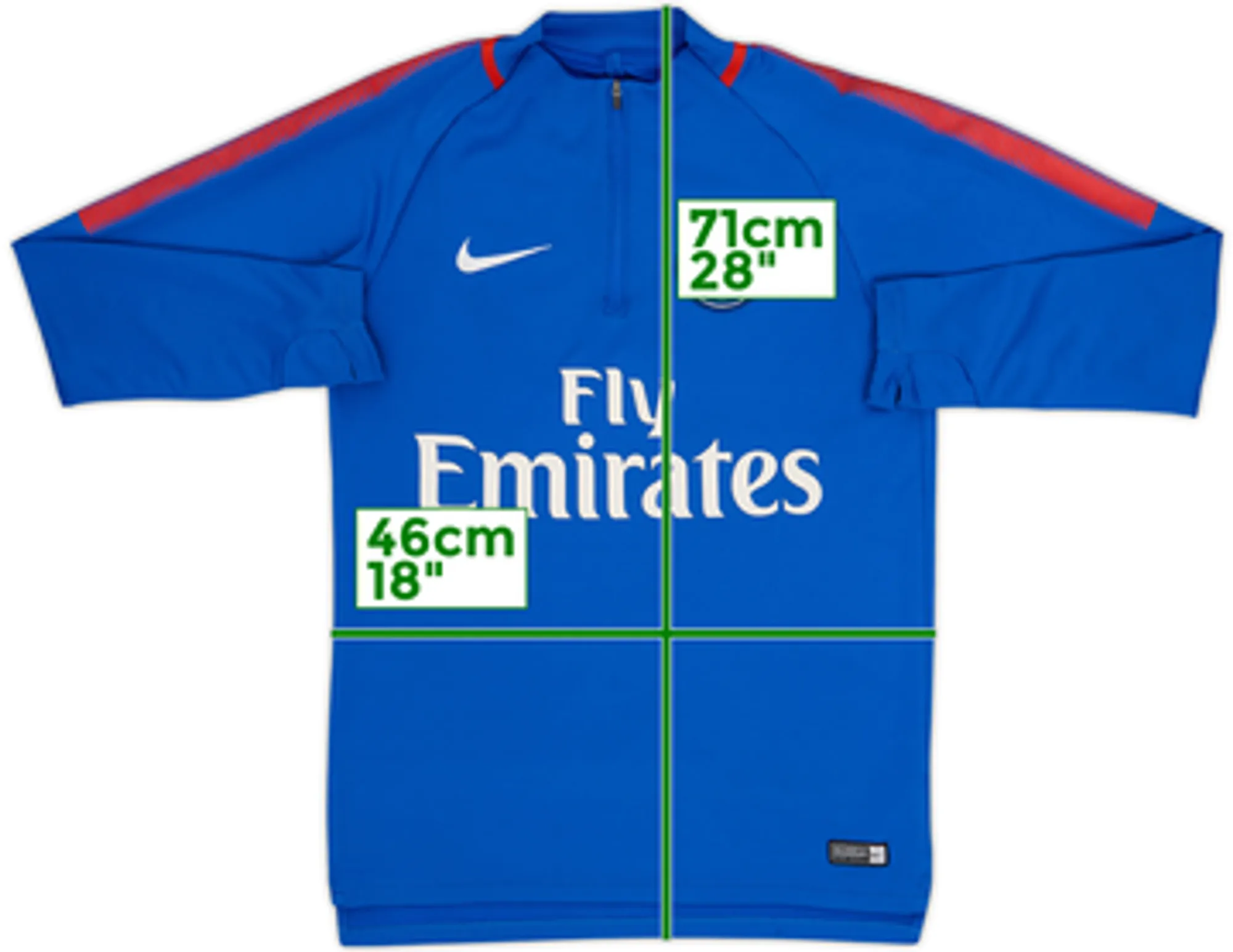 2018-19 Paris Saint-Germain Nike 1/4 Zip Drill Top - 6/10 - (L)