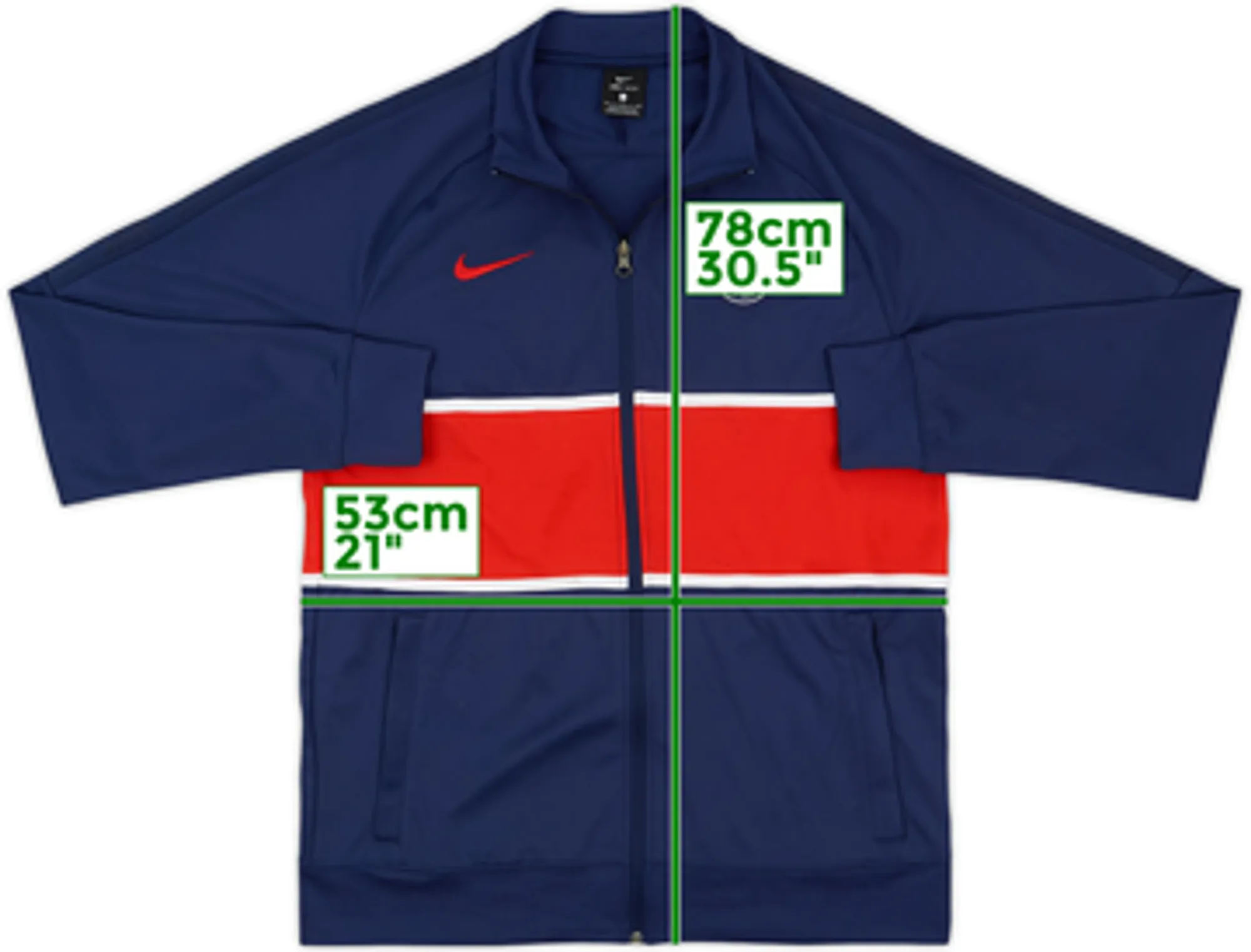2018-19 Paris Saint-Germain Nike Track Jacket - 7/10 - (L)