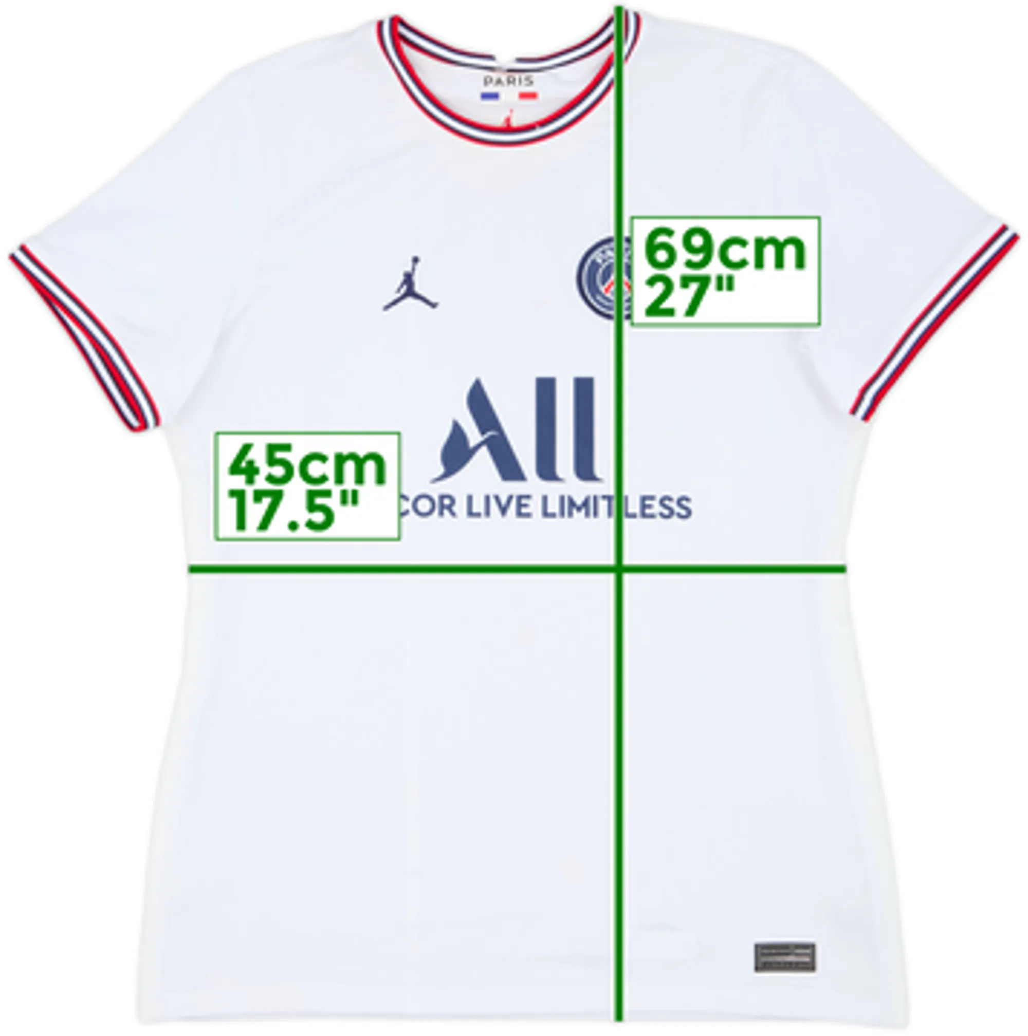 2021-22 Paris Saint-Germain Fourth Shirt - 7/10 - (Women's L)