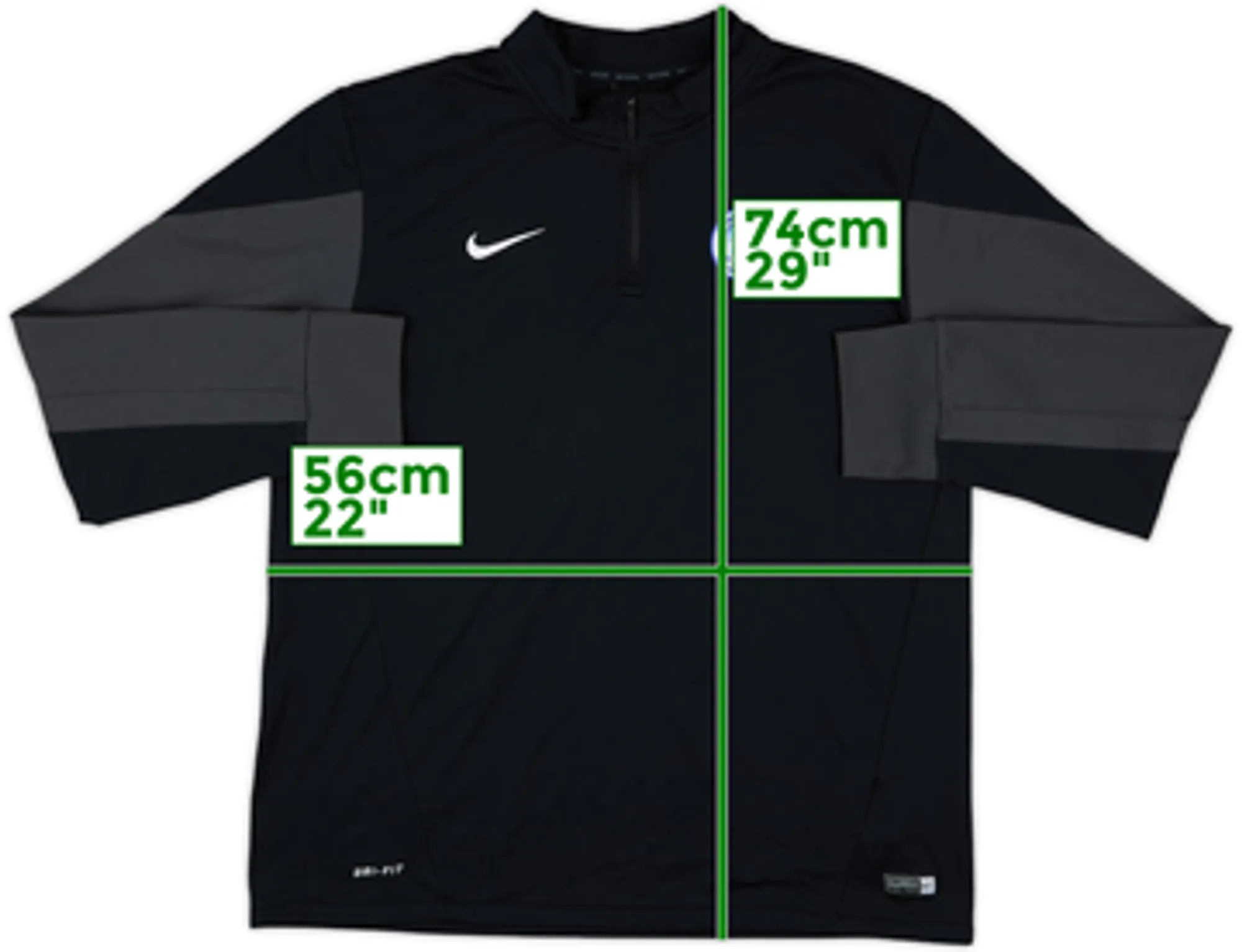 2014-15 Peterbrough Nike 1/4 Zip Drill Top - 9/10 - (L)