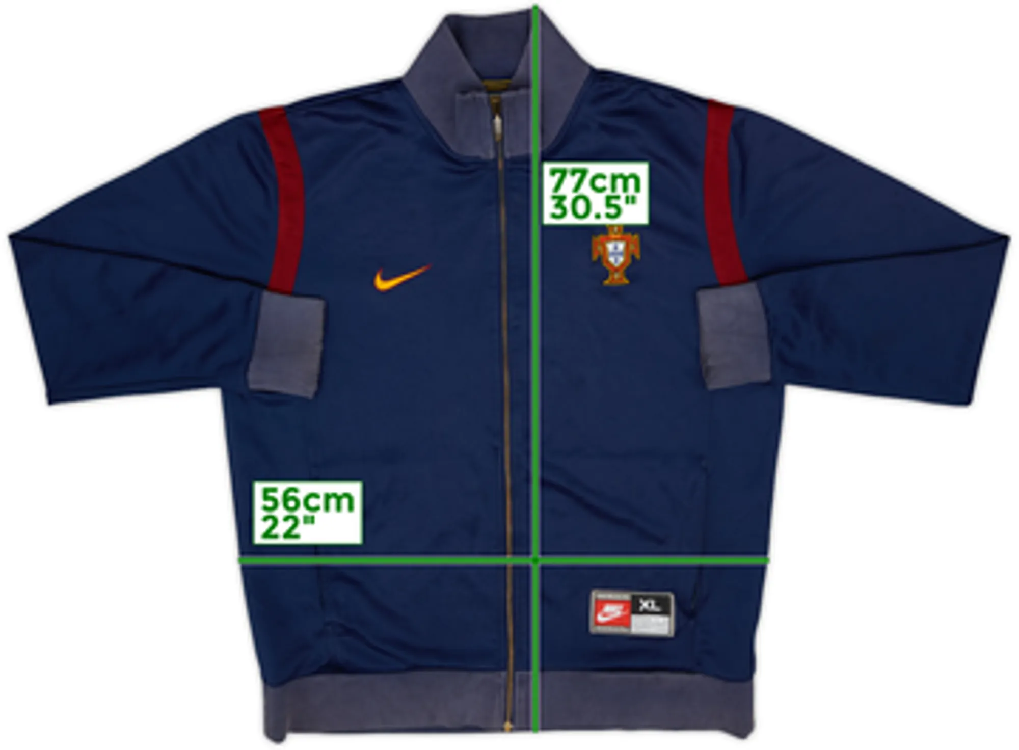 2008-09 Portugal 1998 Retro Nike Track Jacket - 5/10 - (XL)