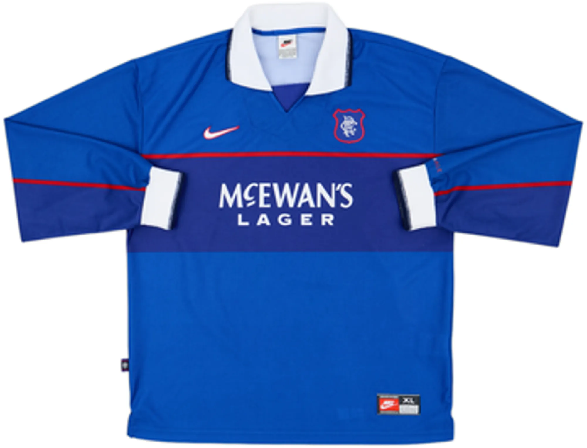 1997-99 Rangers Home L/S Shirt Negri #9 - 9/10 - (XL)