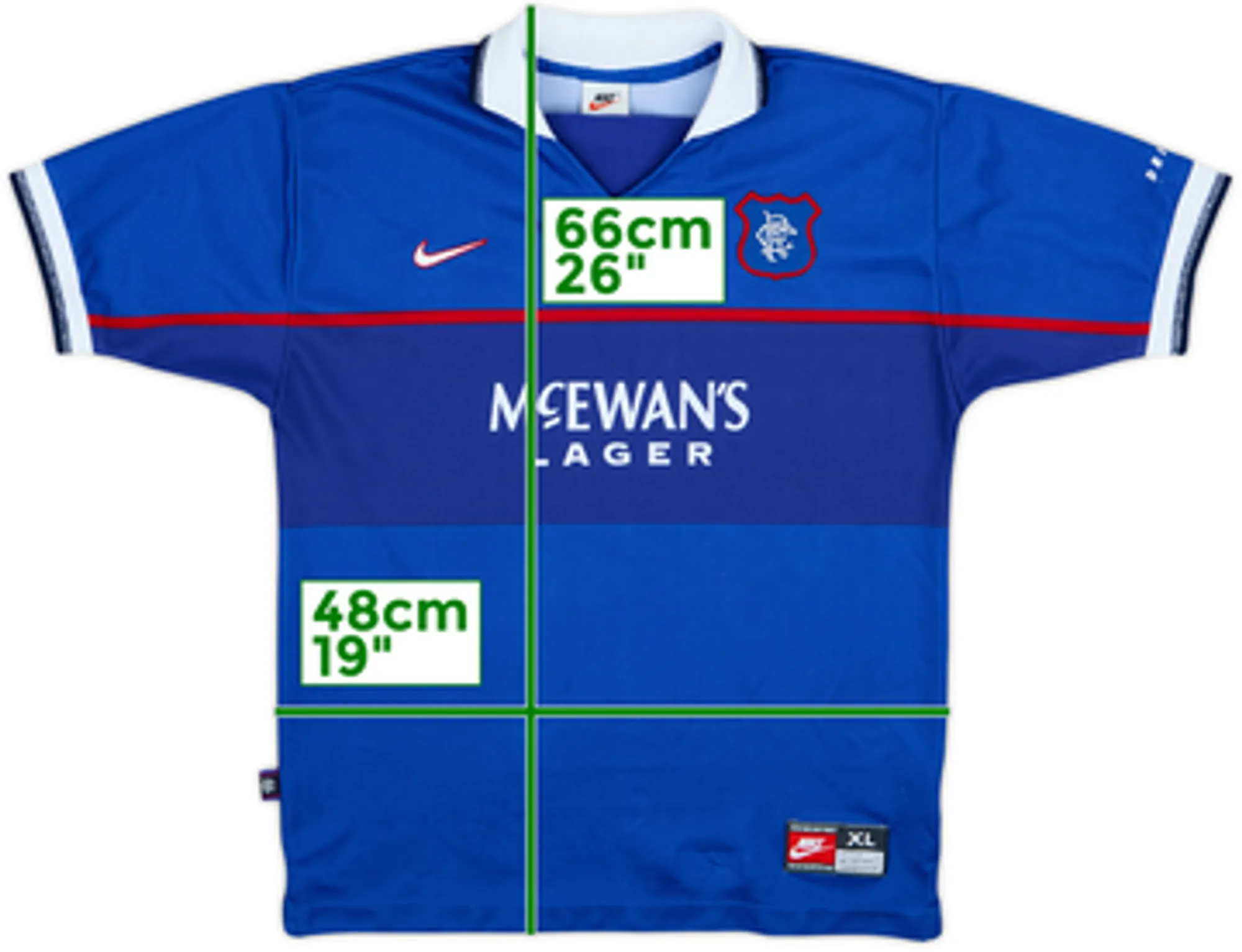 1997-99 Rangers Home Shirt - 8/10 - (XL.Boys)