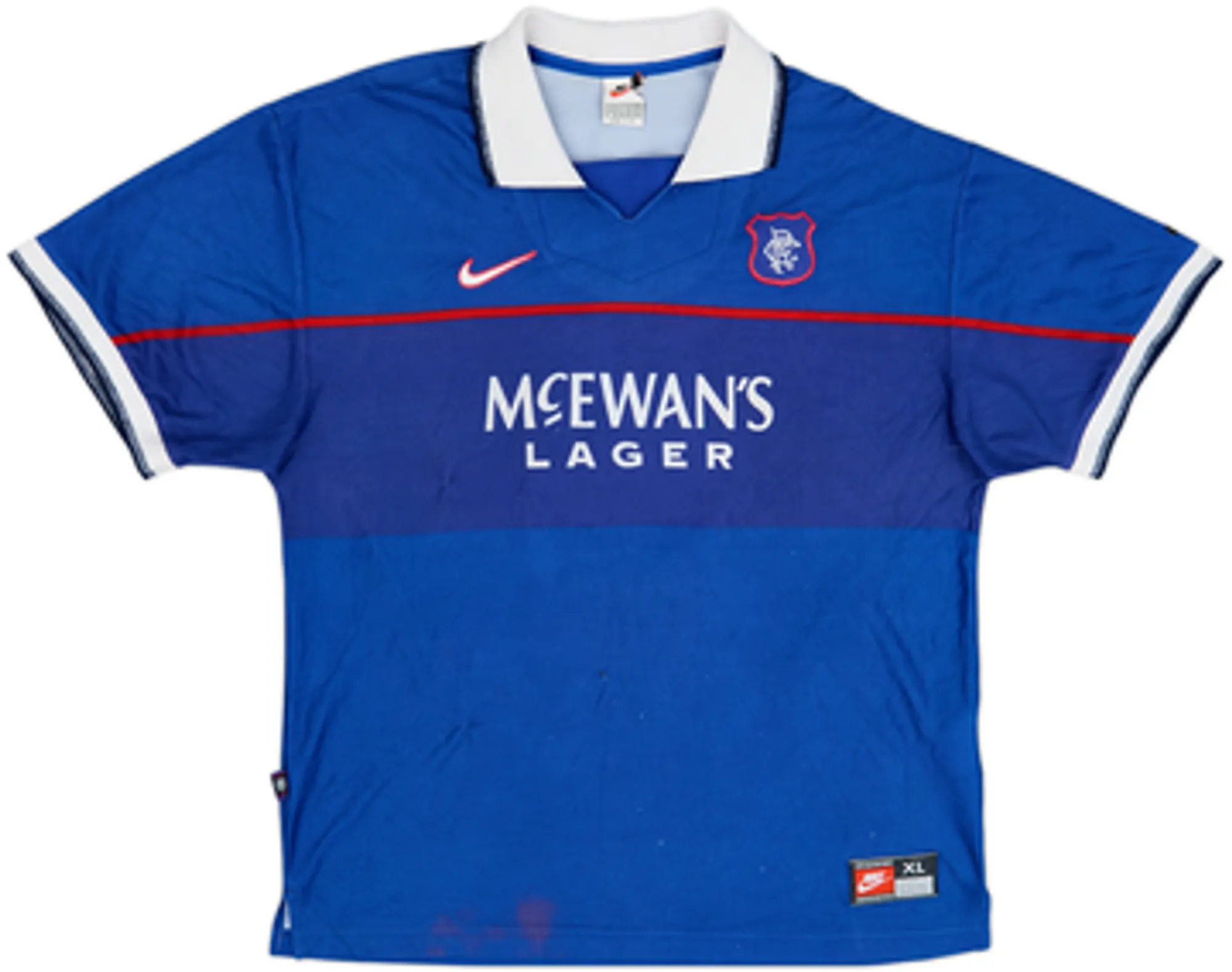 1997-99 Rangers Home Shirt Gascoigne #8 - 5/10 - (XL)