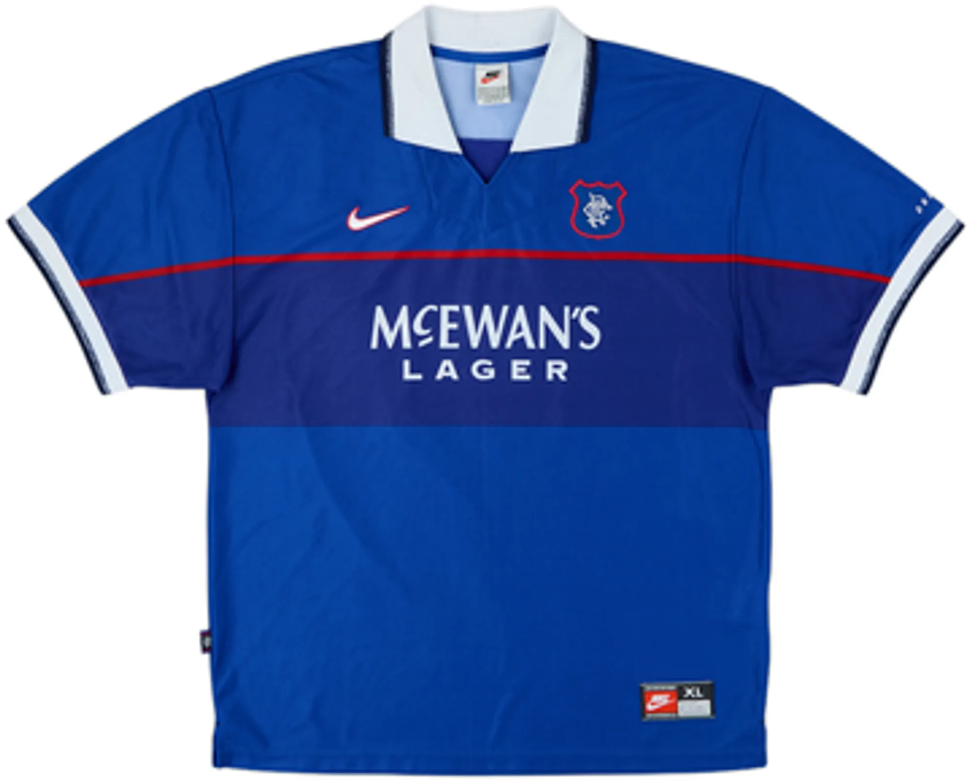 1997-99 Rangers Home Shirt Gascoigne #8 - 8/10 - (L)