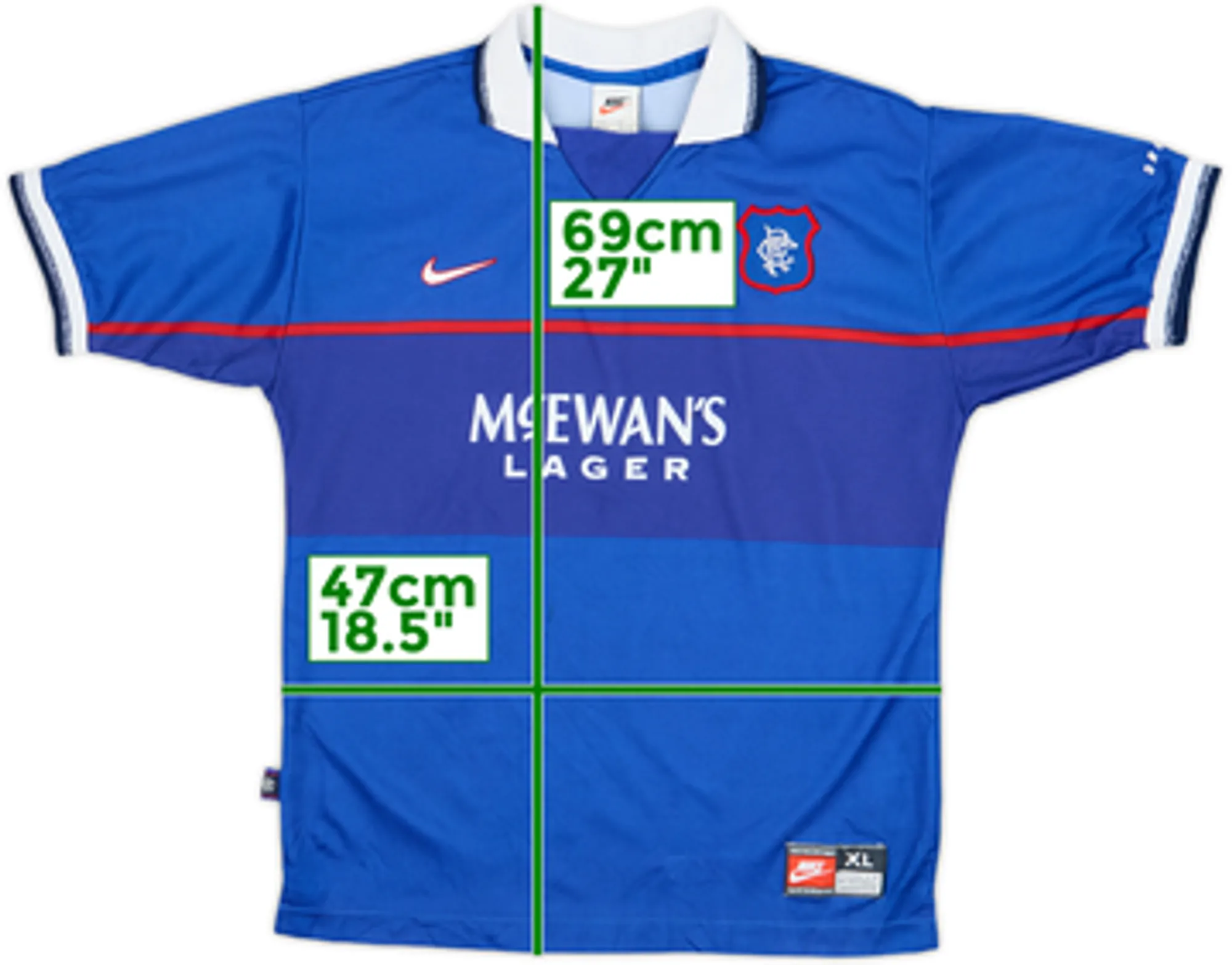 1997-99 Rangers Home Shirt - 7/10 - (XL.Boys)